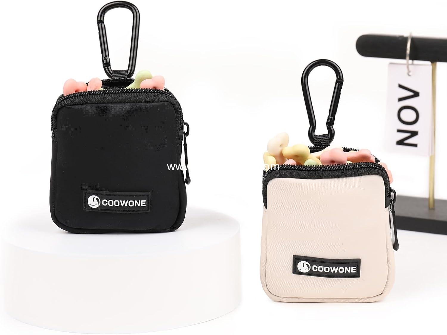 Wholesale Dog Treat Pouch 2-Pack, Waterproof Small Dog Bag for Hands-Free Walking, Includes Carabiner and Poop Bag Holder, Zipper Closure to Prevent Spills - Supplier