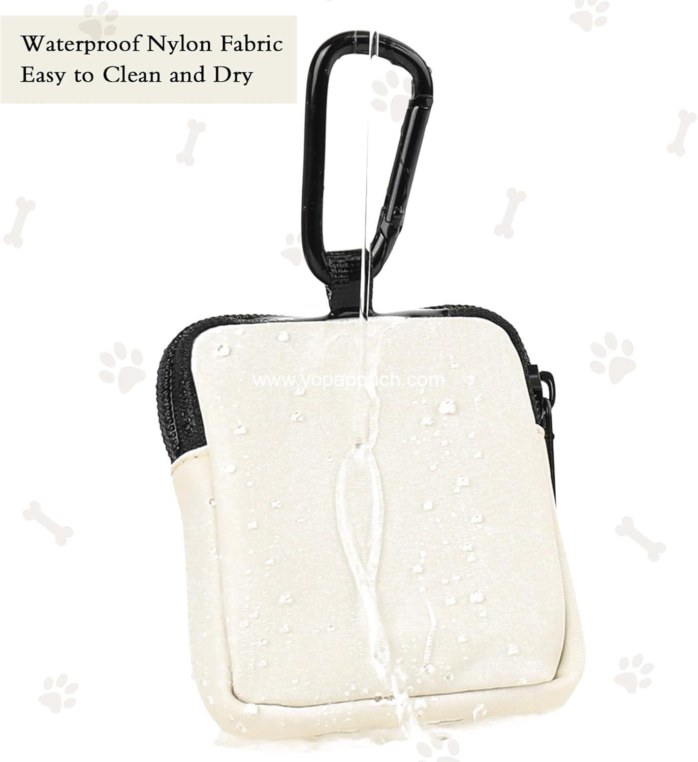 Wholesale Dog Treat Pouch 2-Pack, Waterproof Small Dog Bag for Hands-Free Walking, Includes Carabiner and Poop Bag Holder, Zipper Closure to Prevent Spills - Supplier