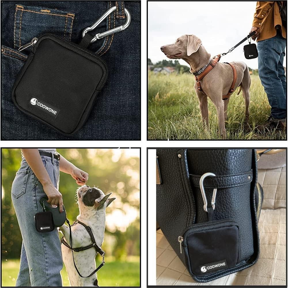 Wholesale Dog Treat Pouch 2-Pack, Waterproof Small Dog Bag for Hands-Free Walking, Includes Carabiner and Poop Bag Holder, Zipper Closure to Prevent Spills - Supplier