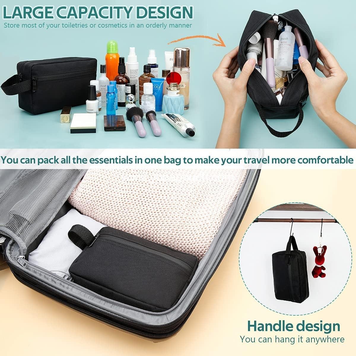OEM Travel Toiletry Bag for Men and Women, Water-resistant Shaving Bag for Accessories, Foldable Storage with Divider and Handle for Cosmetics and Brushes, Wholesale