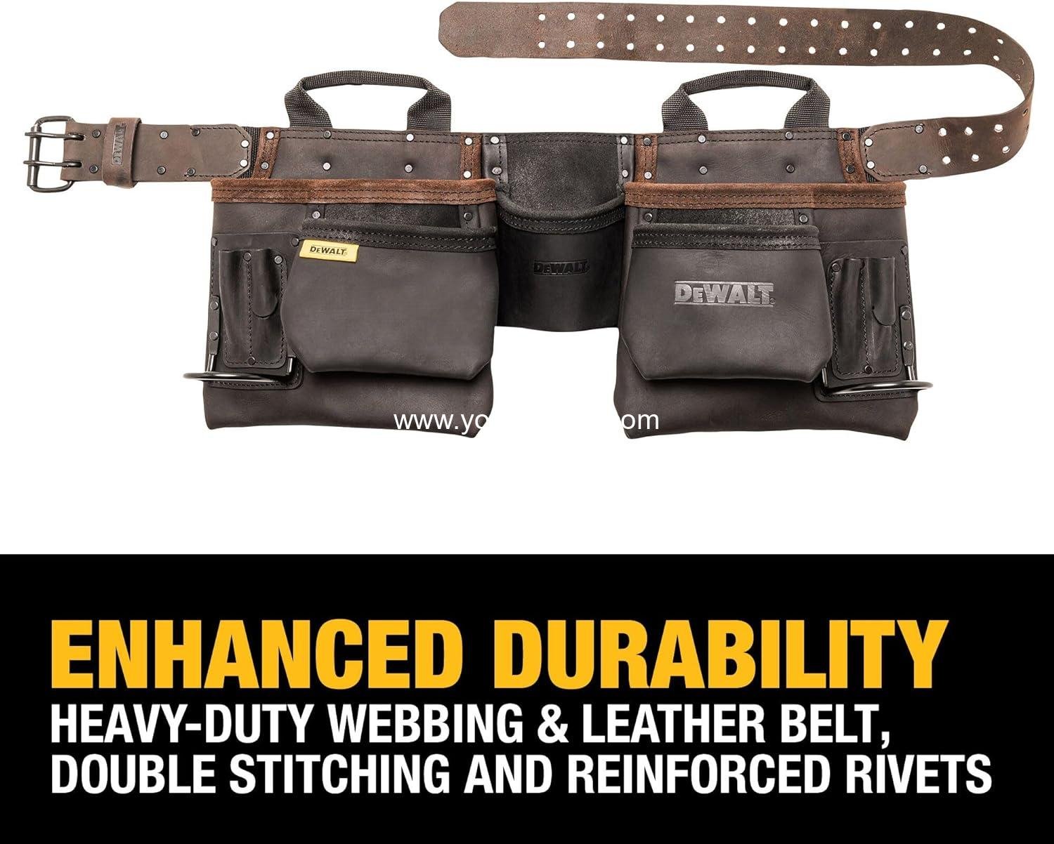 Wholesale Durable Leather Tool Belt, 11 Pocket Professional Design (DWST550112) Supplier