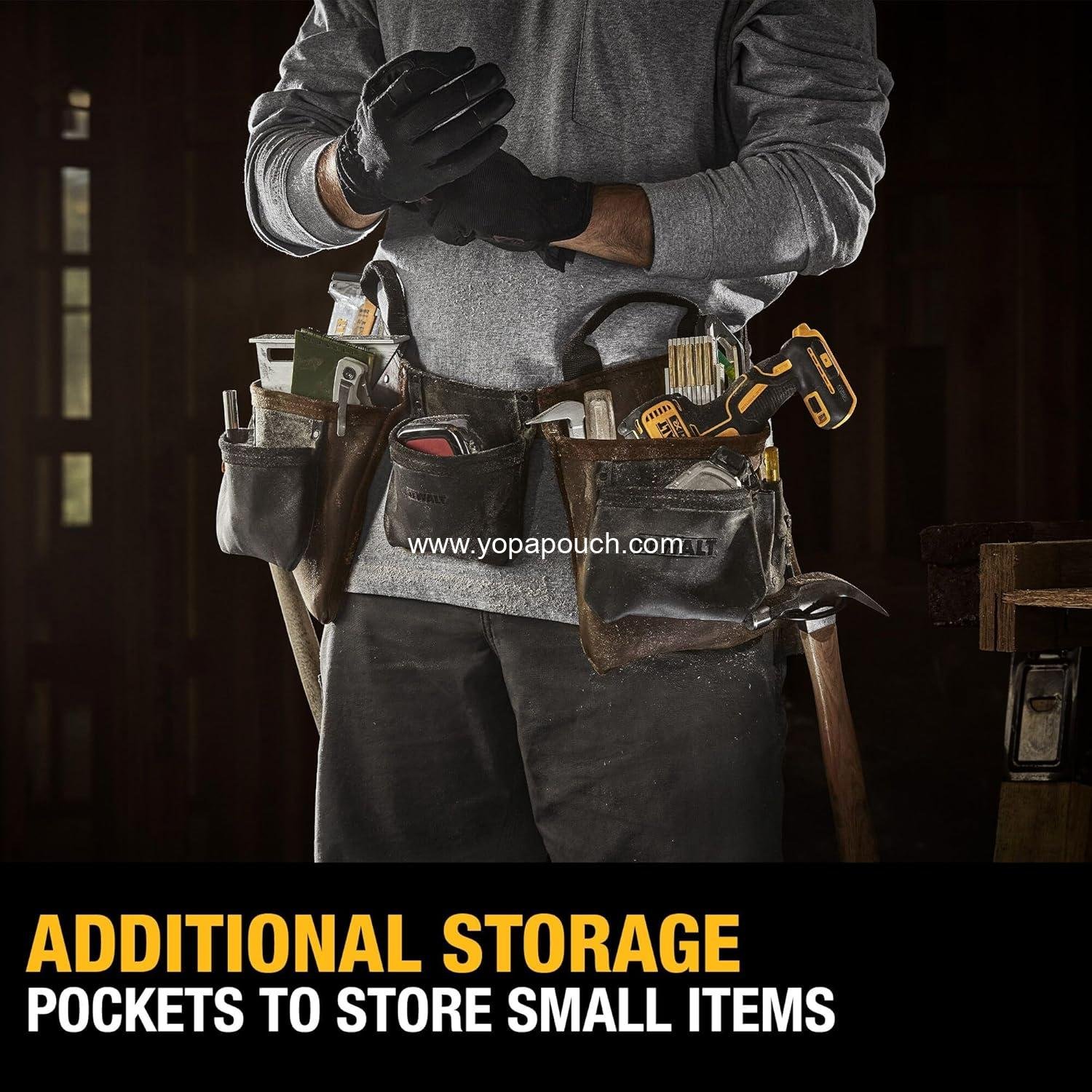 Wholesale Durable Leather Tool Belt, 11 Pocket Professional Design (DWST550112) Supplier