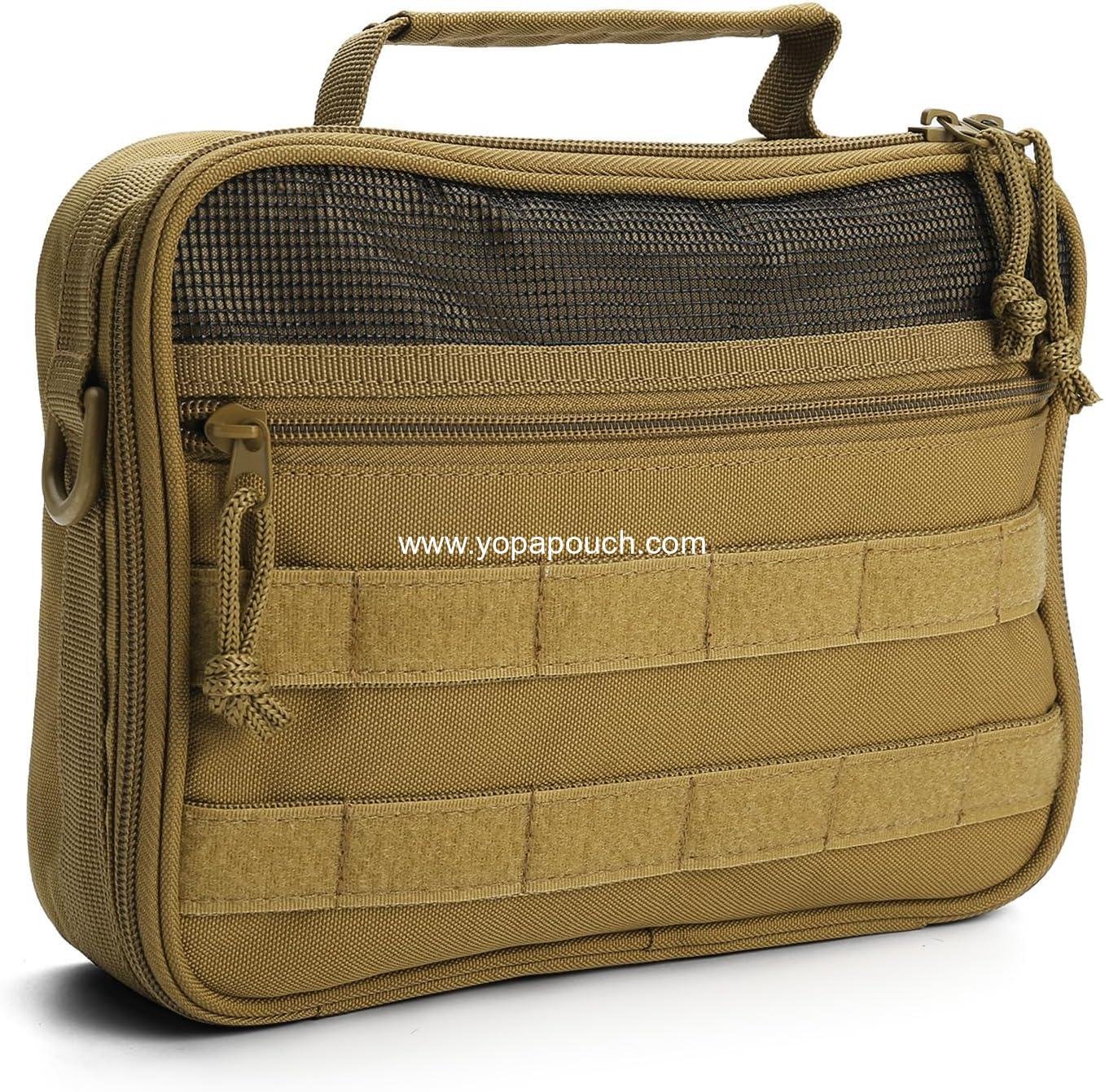 Wholesale Tactical Toiletry Bag for Men - Travel Organizer Dopp Kit for Short Trips, Shaving and Hygiene Essentials, Bathroom Hanging Storage, Brown Manufacturer