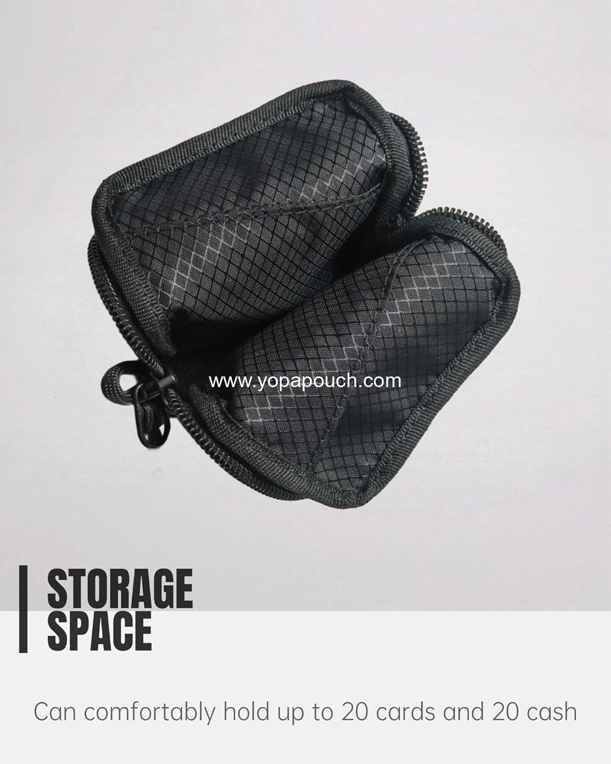 Wholesale Portable Card Wallet for Men - Small Keychain Coin Purse for Travel, Stores Keys, Cards, and Cash (Black) Supplier