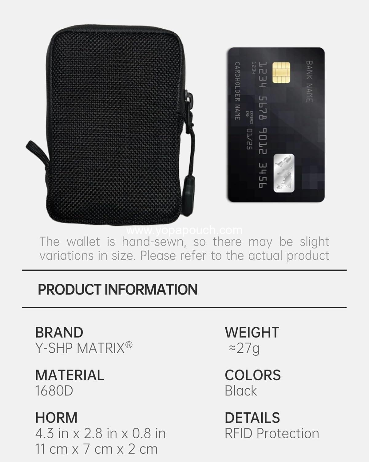 Wholesale Portable Card Wallet for Men - Small Keychain Coin Purse for Travel, Stores Keys, Cards, and Cash (Black) Supplier