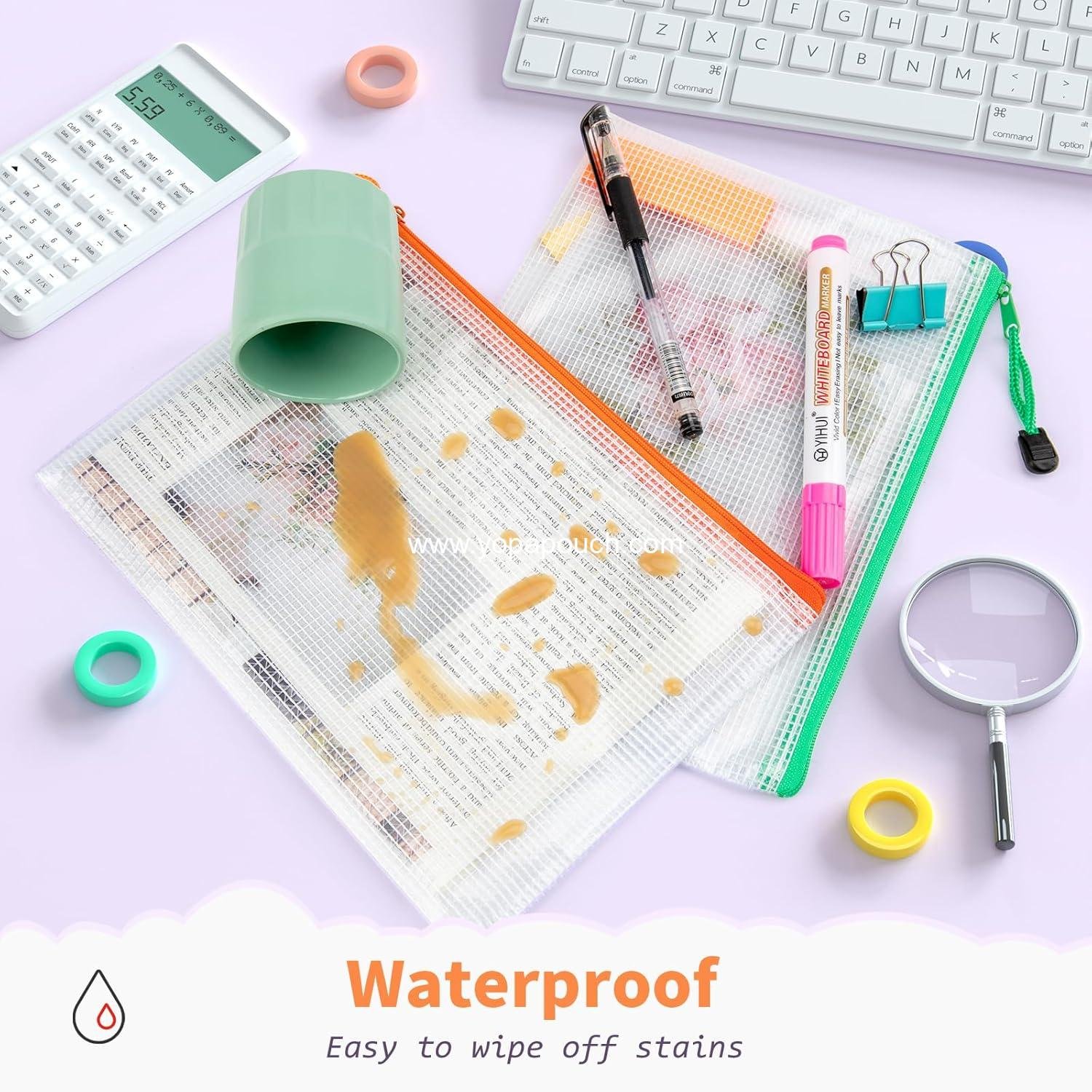 Wholesale 24 Pack Small Zipper Pouch - 12 Colors, 9.5