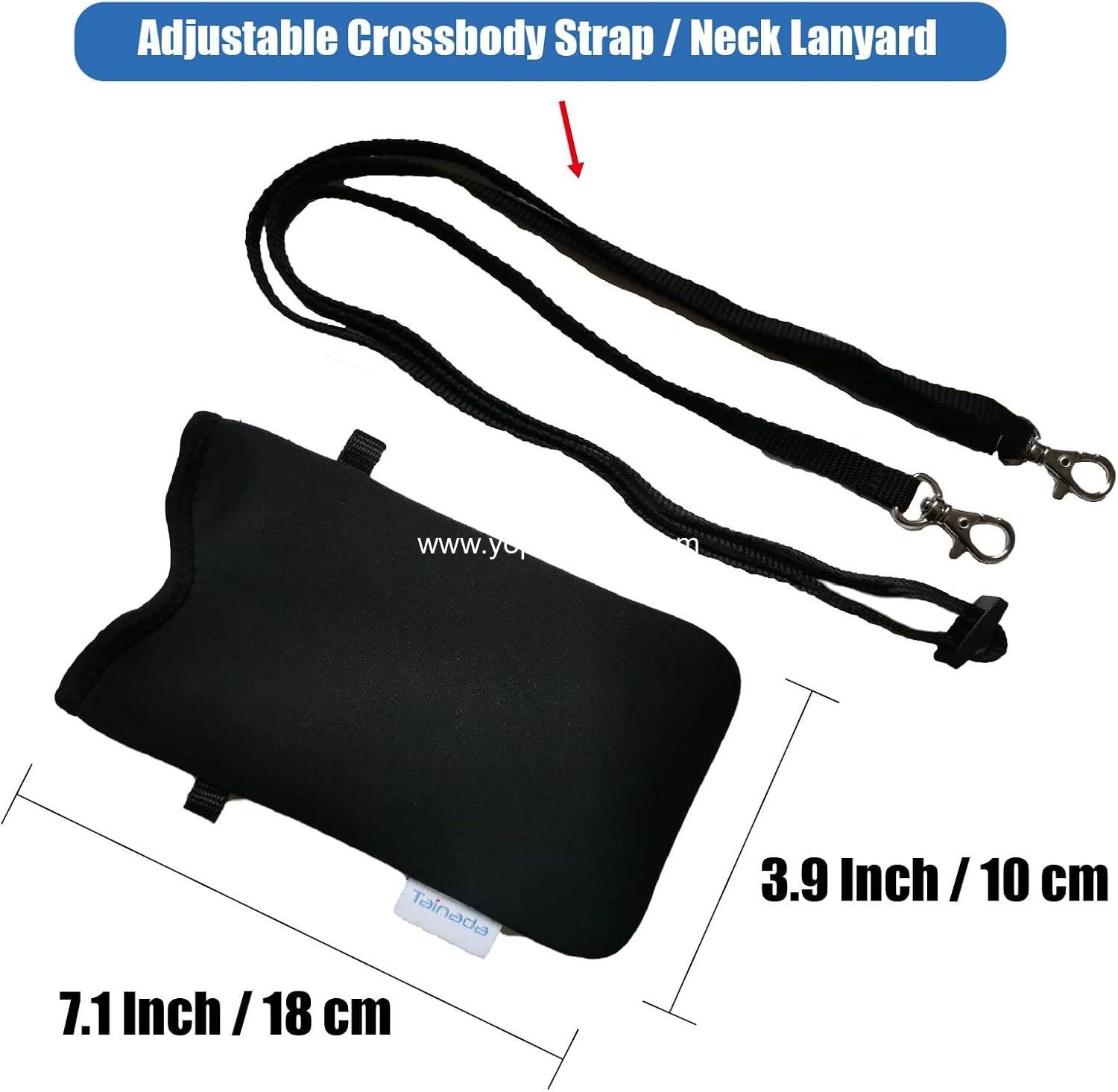 Wholesale Neoprene Phone Sleeve Case with Crossbody Strap/Neck Lanyard for iPhone 17/16/15 Pro Max, Air, 16/15 Plus, 16e, Samsung S25, A56, Google Pixel 10 (Black) - Supplier