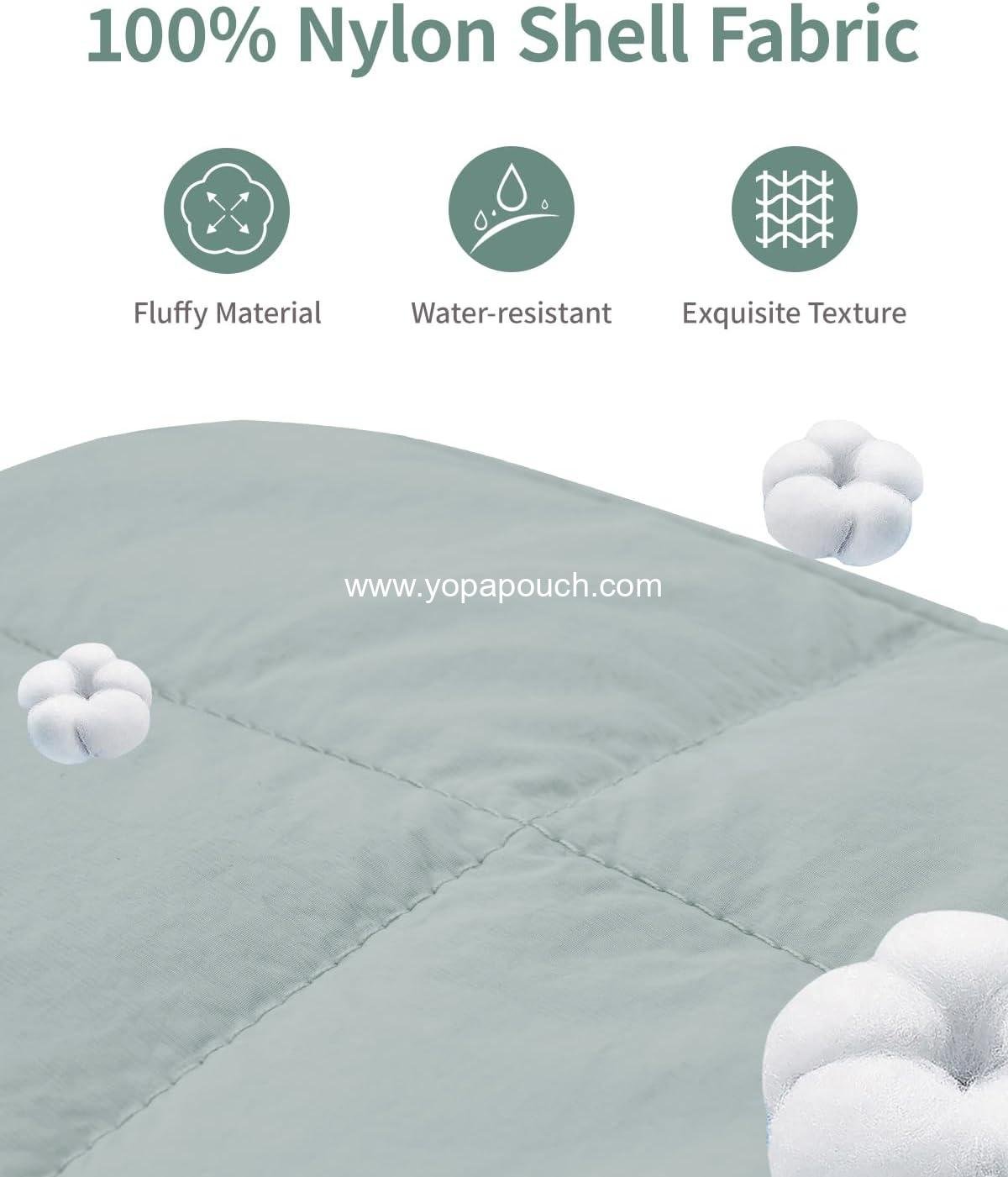 OEM Puffy Makeup Bag for Travel, Quilted Cosmetic Organizer, Cute Puffer Toiletry Bag for Women and Girls, Sage Green - Supplier