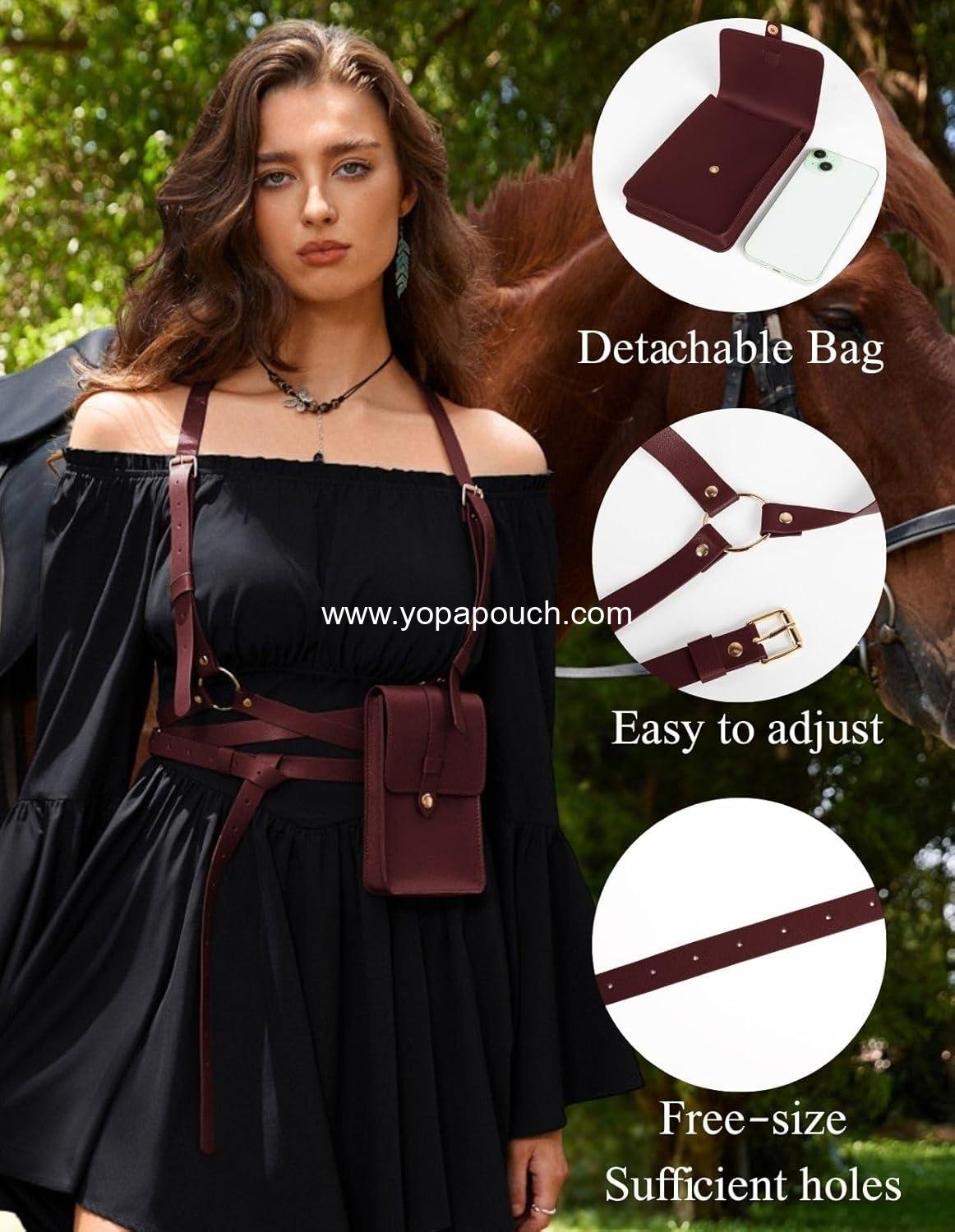 Wholesale Renaissance Belt Pouch Women Pirate Accessories Body Harness Waist Bag - Supplier