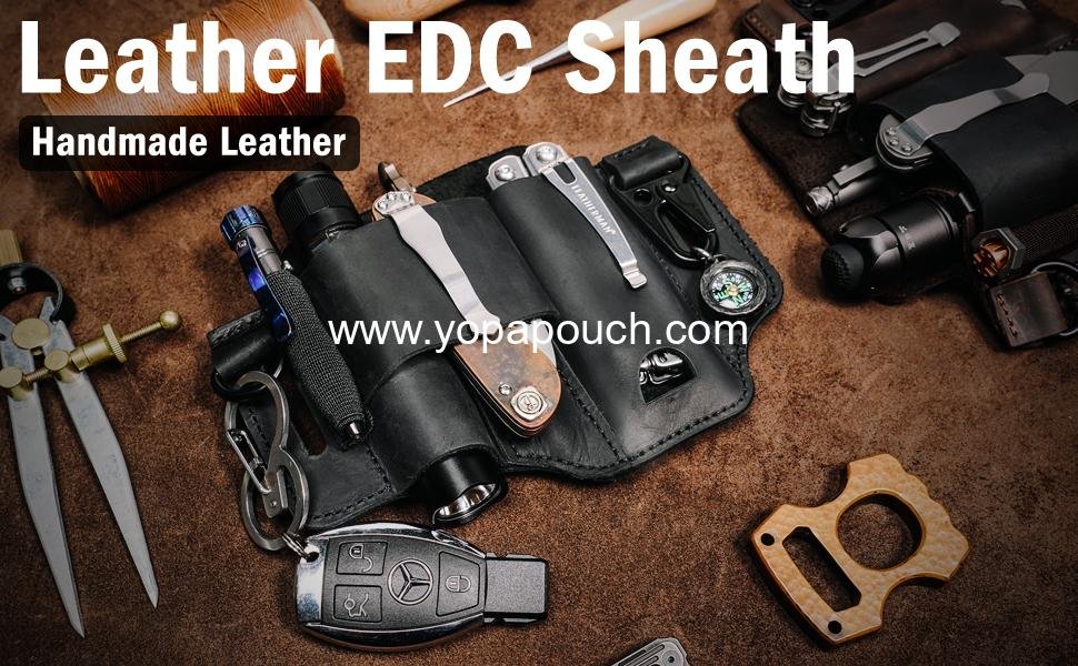 Wholesale Leather Multitool Sheath - EDC Belt Organizer for Leatherman Tools, Flashlight, Pen, and Keychain Clip, Durable and Stylish for Work and Daily Use, Ideal Gift for Men - Manufacturer