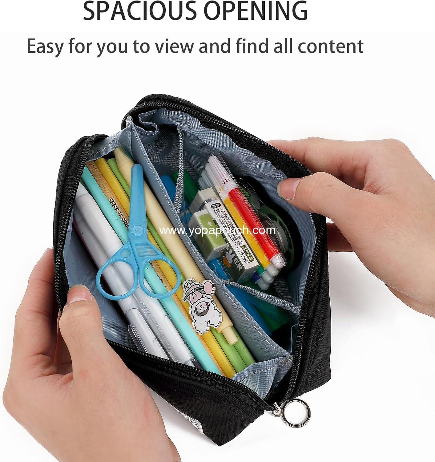 Wholesale Large Opening Pencil Case, Zipper Closure Portable Organizer, Office Travel Multi-Purpose Bag, Supplier Wholesale Large Opening Pencil Case, Zipper Closure Portable Organizer, Office Travel Multi-Purpose Bag, Supplier