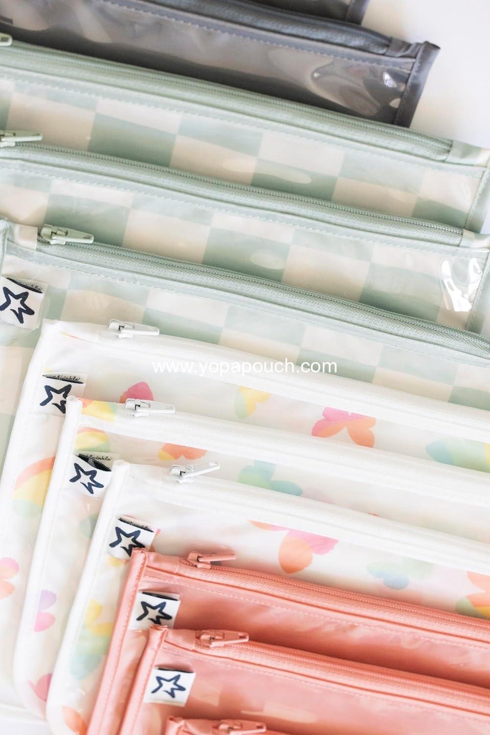 Wholesale Clear Front Travel Organizer Bags | Mess-Proof Diaper Bag Pouches | TSA Approved Toiletry Set for Baby and Mom Essentials | Supplier