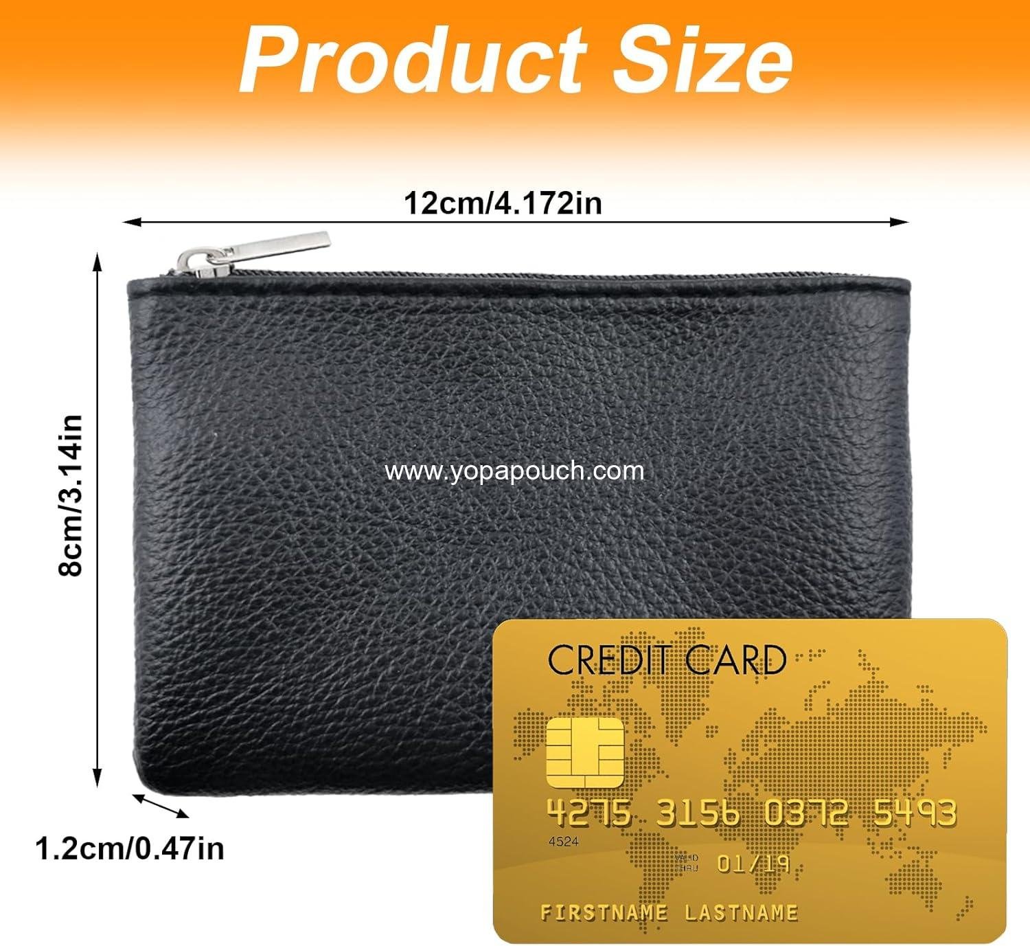 Wholesale Leather Zipper Pouch - 4Pcs Small Coin Purse for Men and Women, Portable Change Wallet, Mini Coin Pocket Pouch, Change Holder for Coins, Manufacturer