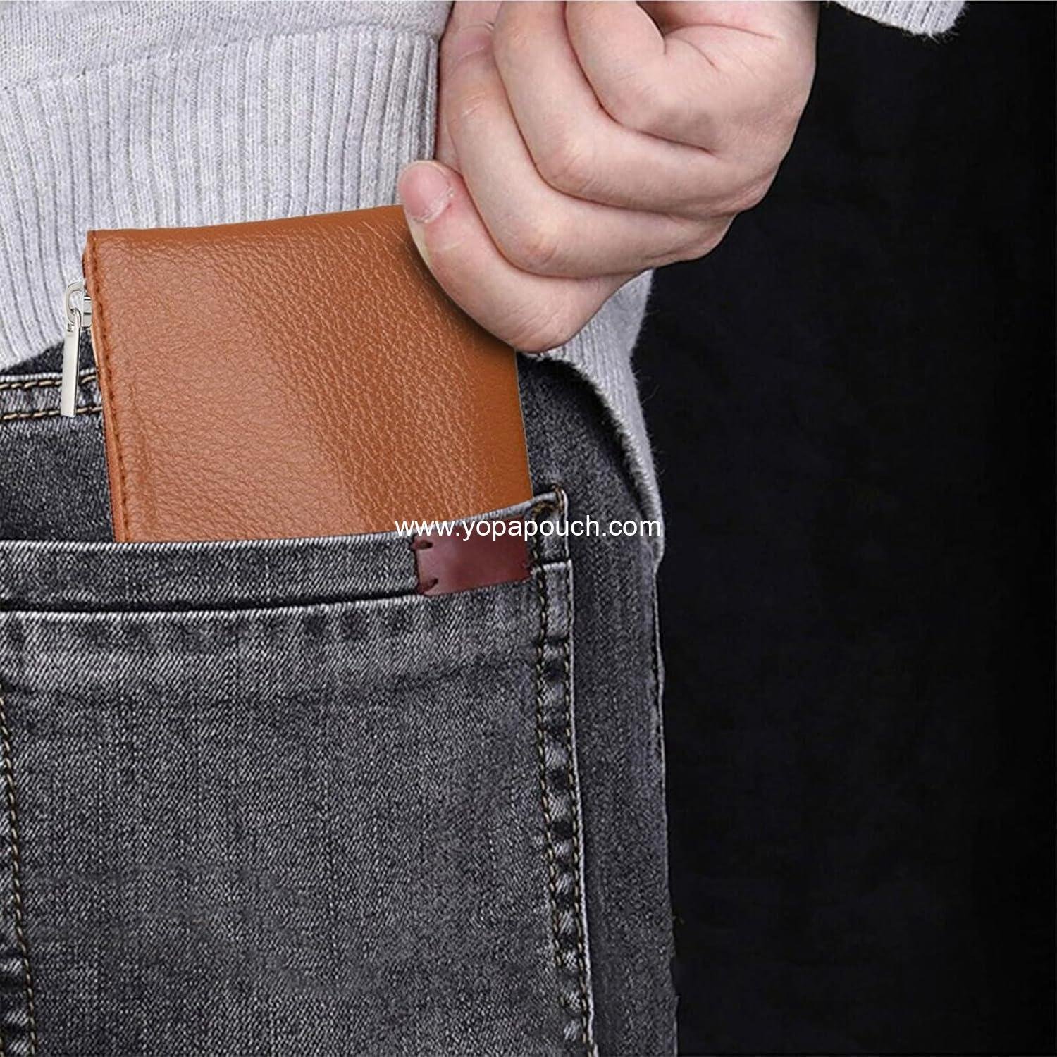 Wholesale Leather Zipper Pouch - 4Pcs Small Coin Purse for Men and Women, Portable Change Wallet, Mini Coin Pocket Pouch, Change Holder for Coins, Manufacturer