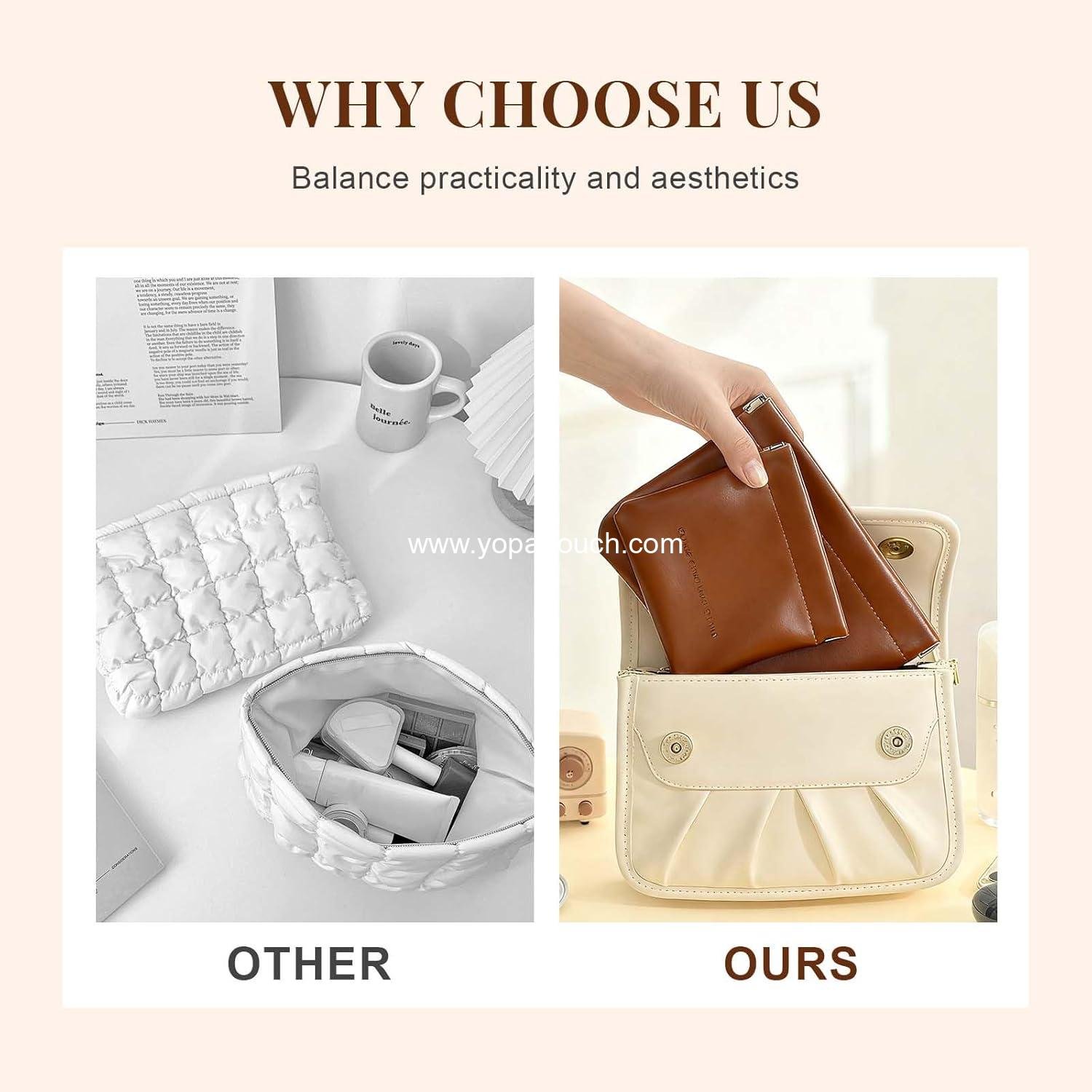 Wholesale Mini Waterproof Leather Pouch Set - 4 Pcs Snap Closure Self-Sealing Cosmetic Bags for Makeup, Coins, Jewelry, Eyeglasses (4.7x4.5 inches) - Supplier