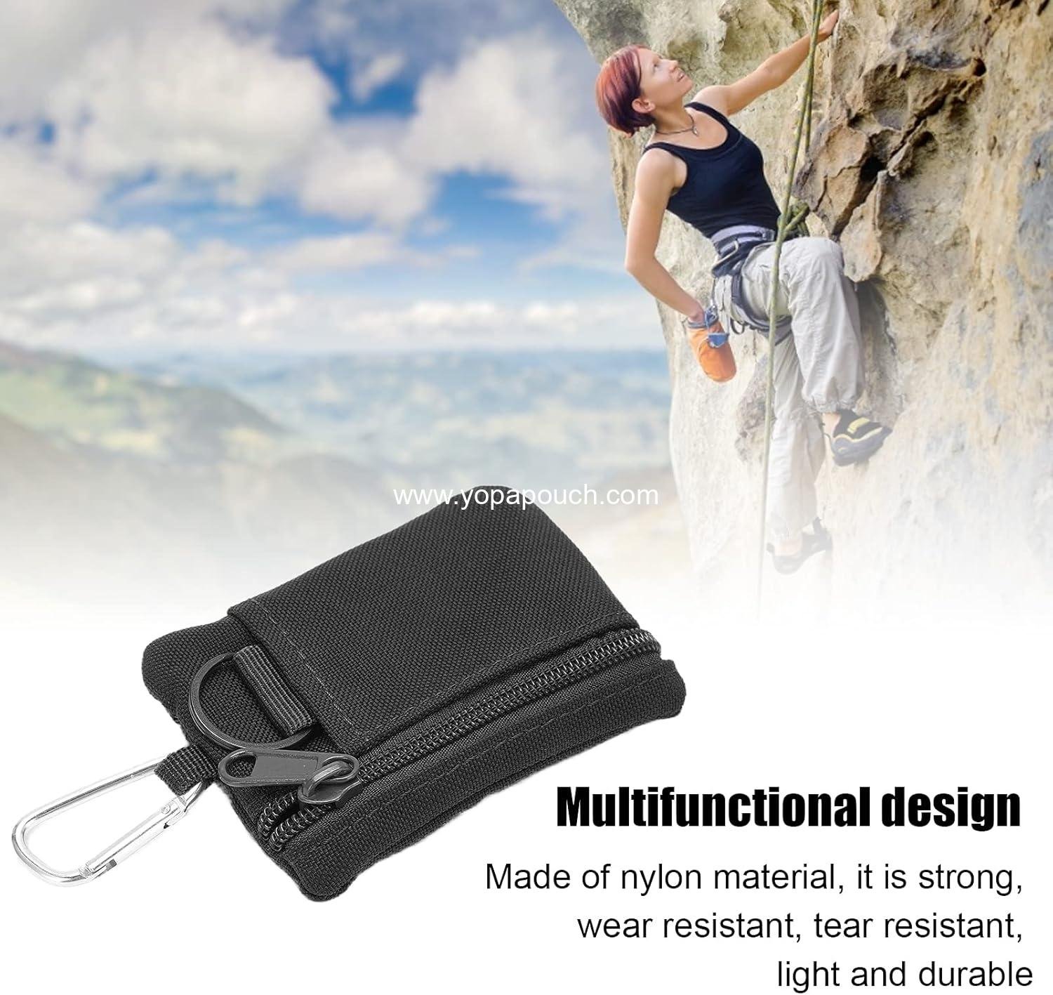 Wholesale Mini EDC Utility Pouch with Carabiner, Compact Molle Pocket Organizer for Biking and Camping - Supplier
