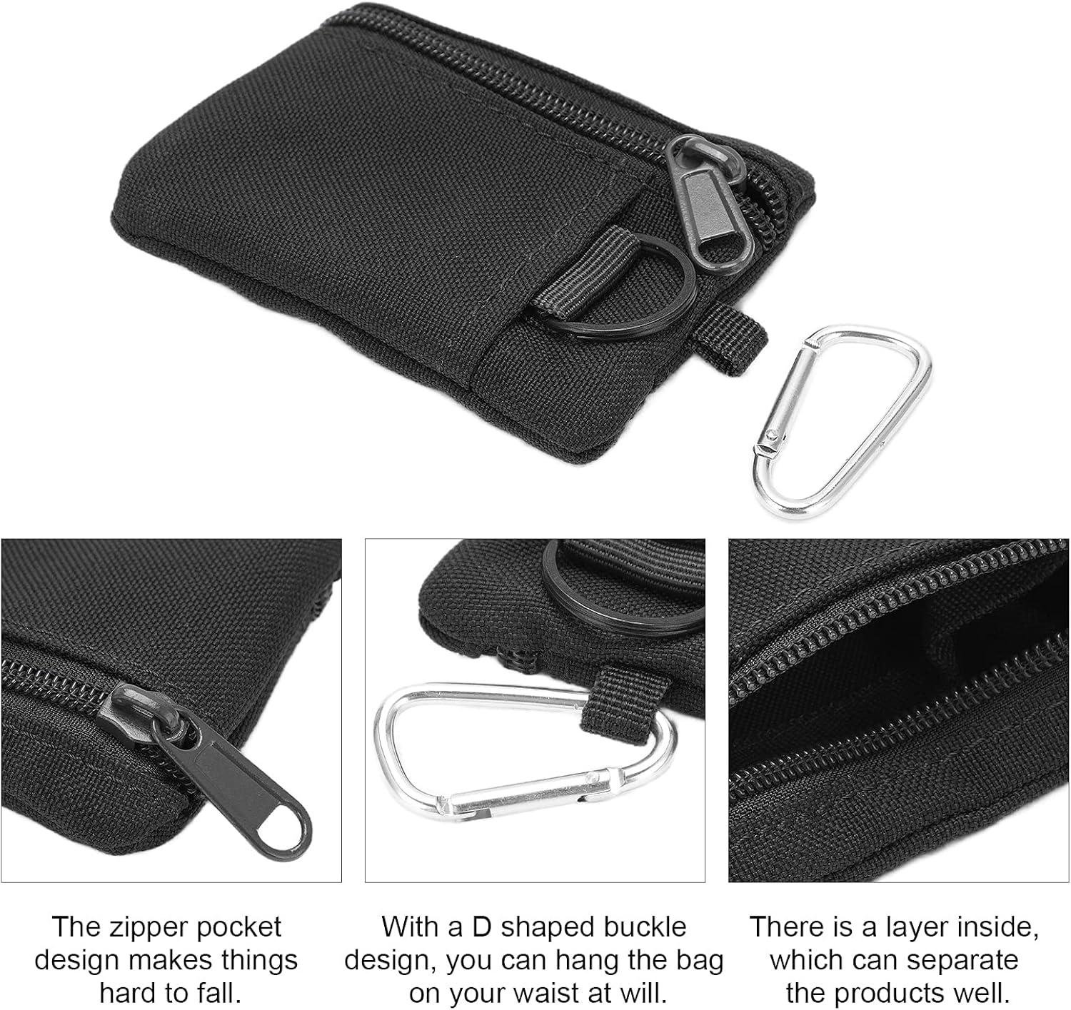 Wholesale Mini EDC Utility Pouch with Carabiner, Compact Molle Pocket Organizer for Biking and Camping - Supplier
