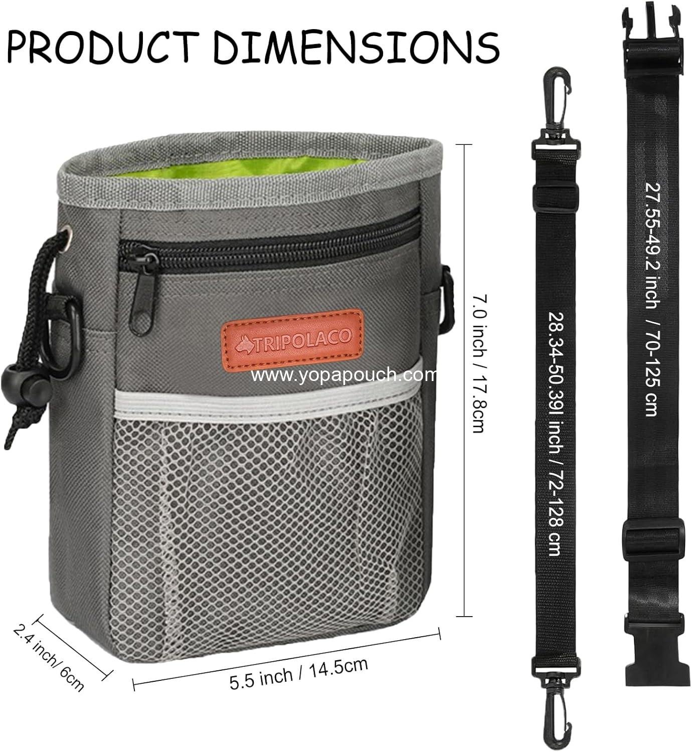 Wholesale Dog Treat Pouch Large Capacity Training Bag with Multiple Pockets, Built-in Poop Bag Dispenser & Phone Holder, 3 Wear Styles, Ideal for Training & Walks Supplier