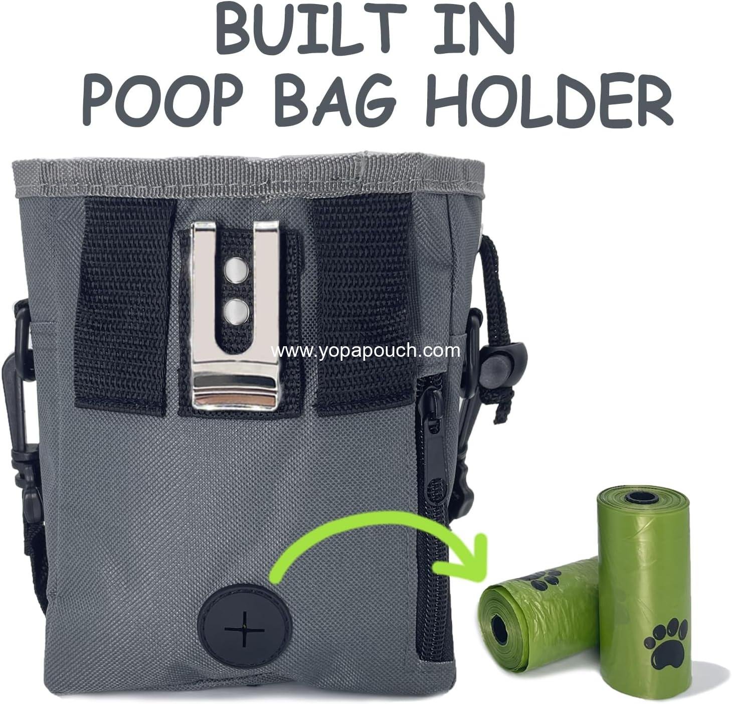 Wholesale Dog Treat Pouch Large Capacity Training Bag with Multiple Pockets, Built-in Poop Bag Dispenser & Phone Holder, 3 Wear Styles, Ideal for Training & Walks Supplier