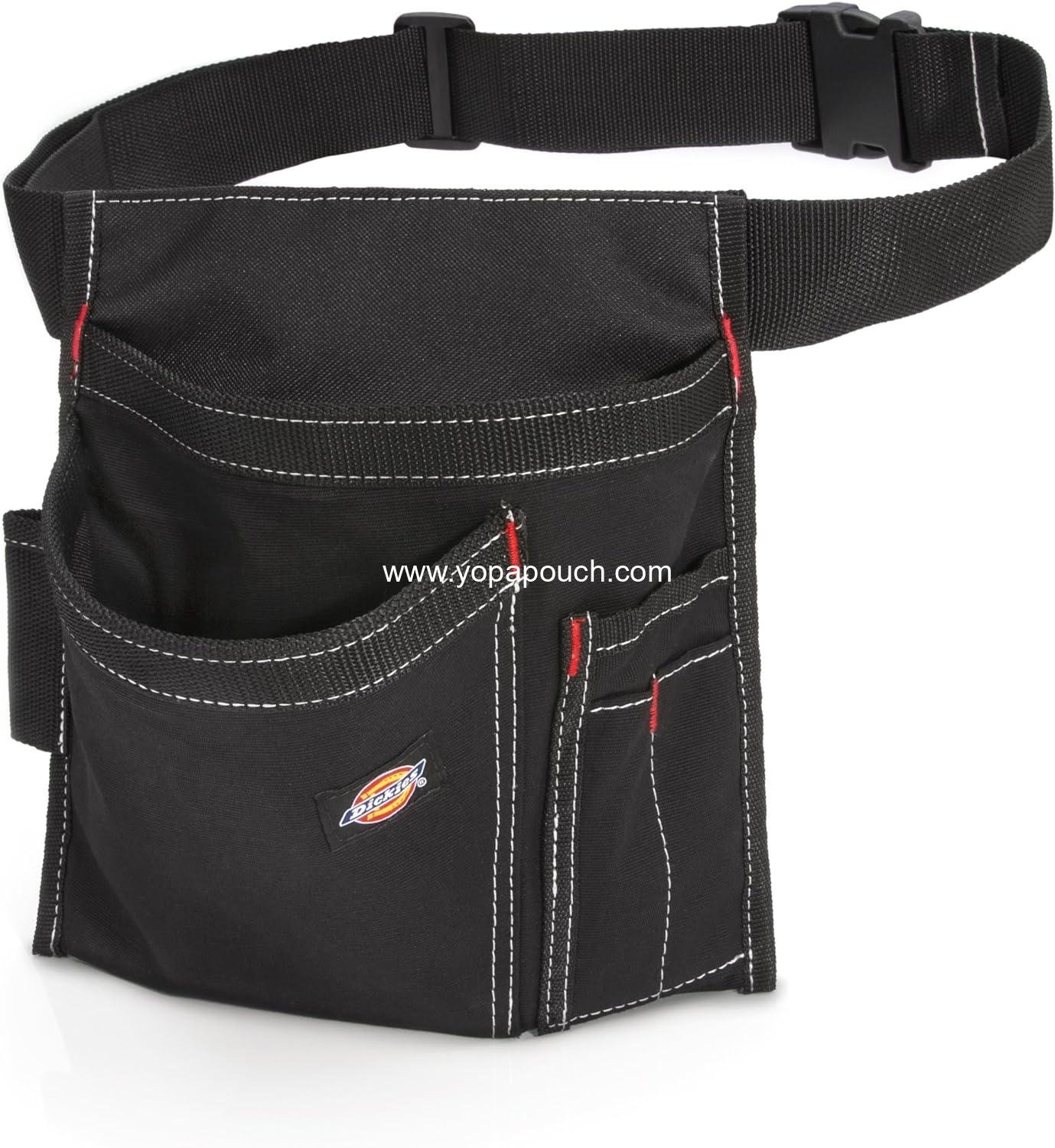 Dickies 5-Pocket Single Side Tool Belt Pouch/Work Apron, Durable Canvas Construction, Adjustable Belt for Custom Fit