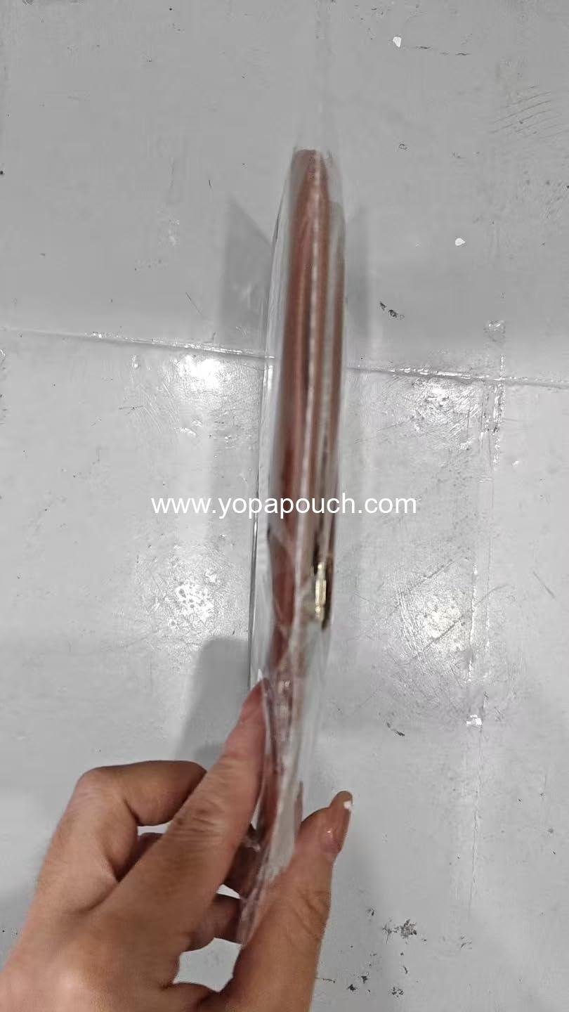 Wholesale 3Pcs Cosmetic Storage Bag Snap Closure Leather Organizer Pouch Small Leather Pouch for Women PU Leather Various Sizes Low-Key Brown Easy to Carry Factory