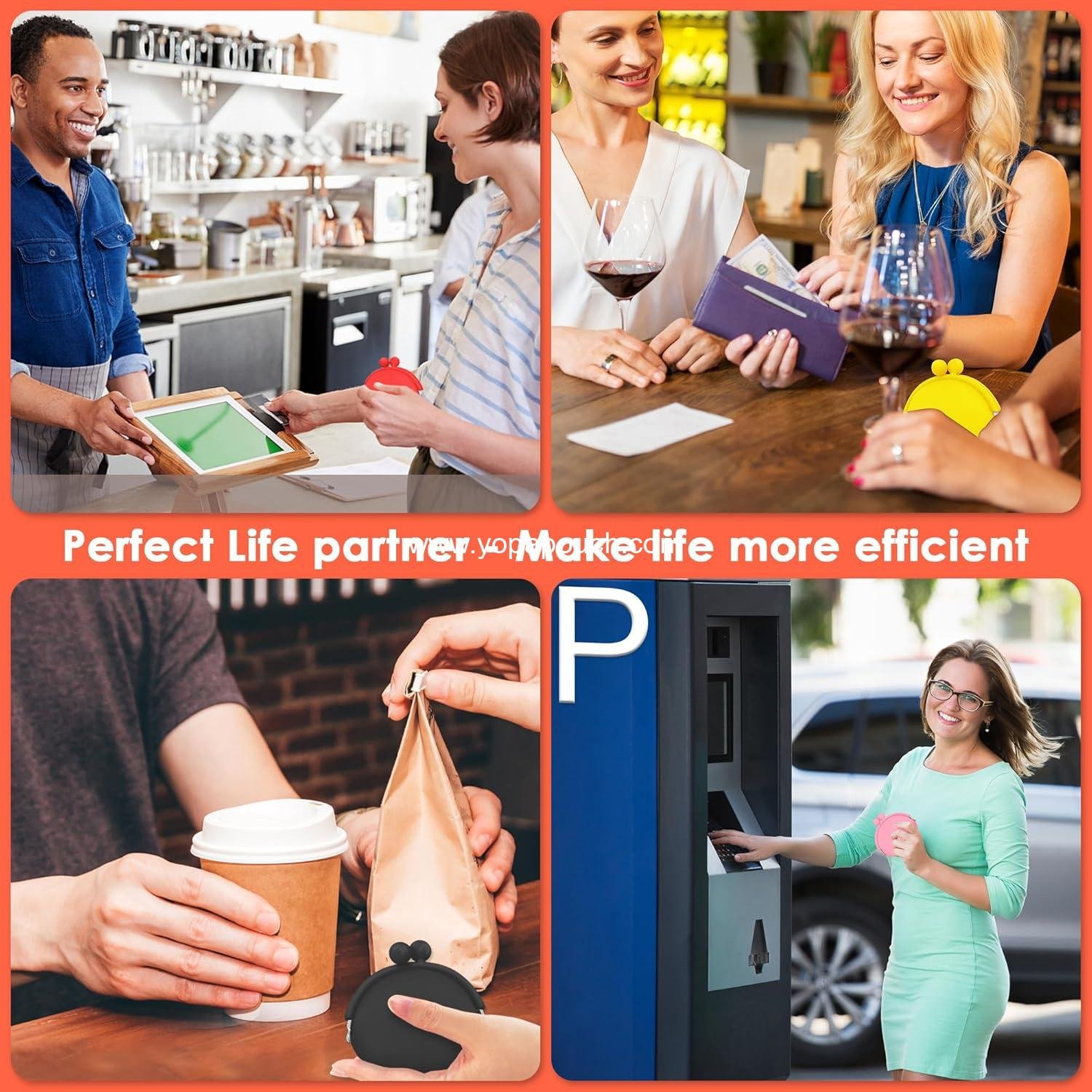 Wholesale Silicone Coin Purse for Women – Small Kiss Lock Pouch for Coins, Keys, Lipstick, and Earphones – Mini Cute Change Purse for Daily Life, Travel, and Parties (Black) Supplier