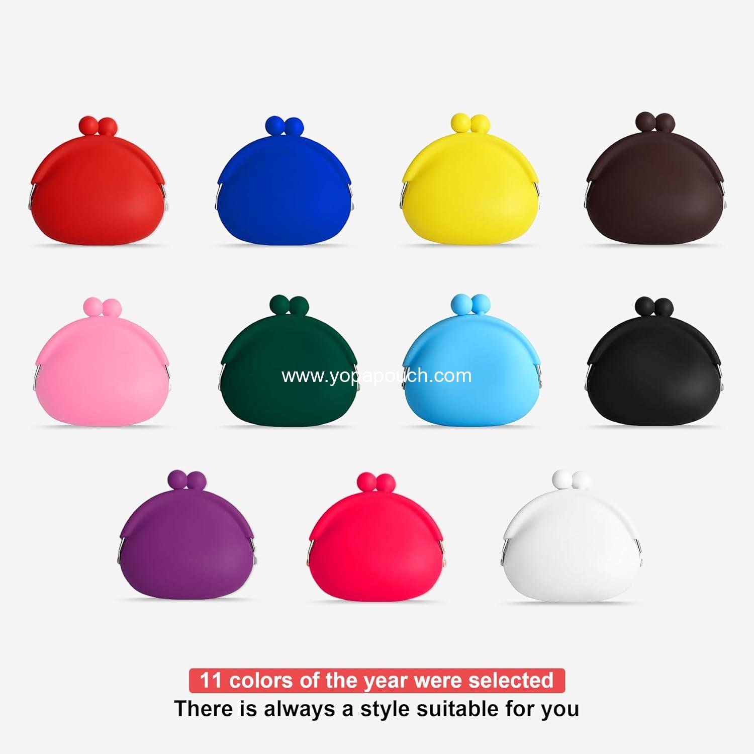 Wholesale Silicone Coin Purse for Women – Small Kiss Lock Pouch for Coins, Keys, Lipstick, and Earphones – Mini Cute Change Purse for Daily Life, Travel, and Parties (Black) Supplier