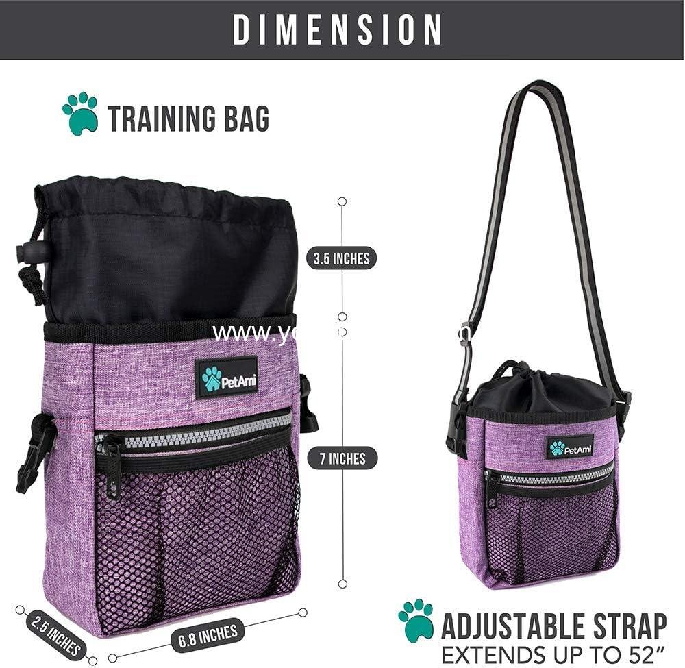 Wholesale Pet Treat Pouch for Training and Dog Walking, Kibble Holder, Poop Bag Dispenser, 3 Ways to Wear (Purple) - Supplier