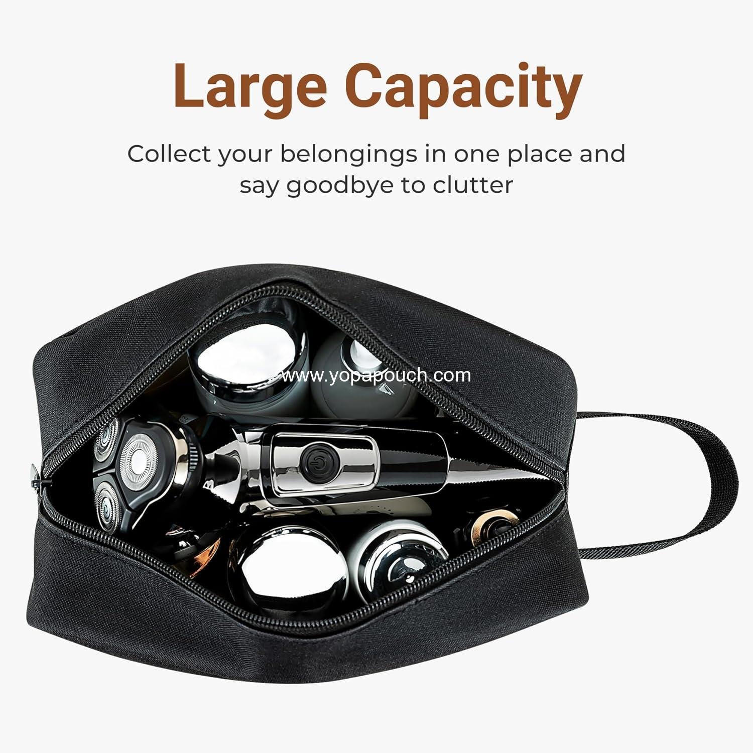 Wholesale Lightweight Travel Toiletry Bag for Women and Men, Hanging Dopp Kit with Shaving Compartment, Cosmetic Organizer, Small Tool Bag Travel Essentials, Gifts for Men (Black) Manufacturer