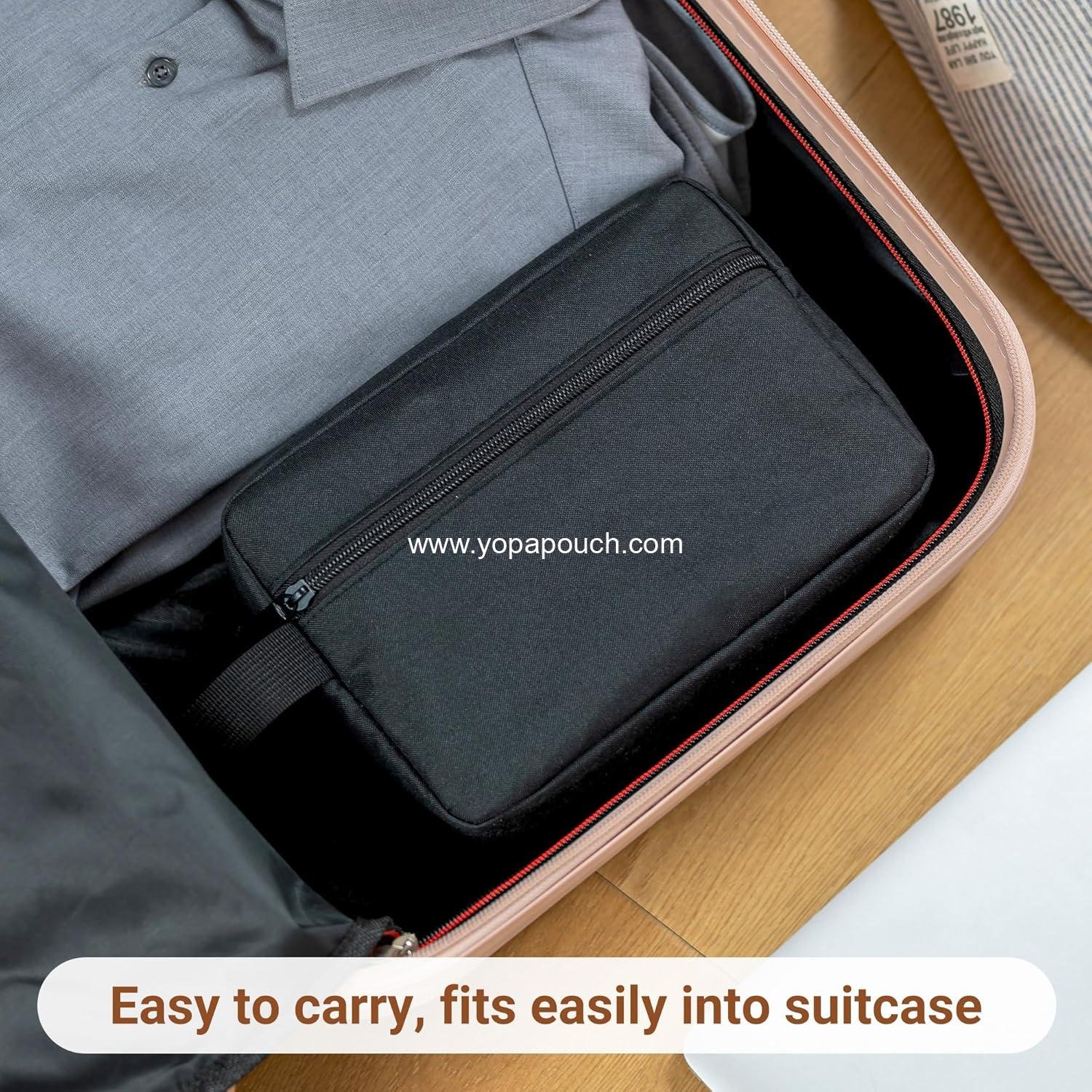 Wholesale Lightweight Travel Toiletry Bag for Women and Men, Hanging Dopp Kit with Shaving Compartment, Cosmetic Organizer, Small Tool Bag Travel Essentials, Gifts for Men (Black) Manufacturer