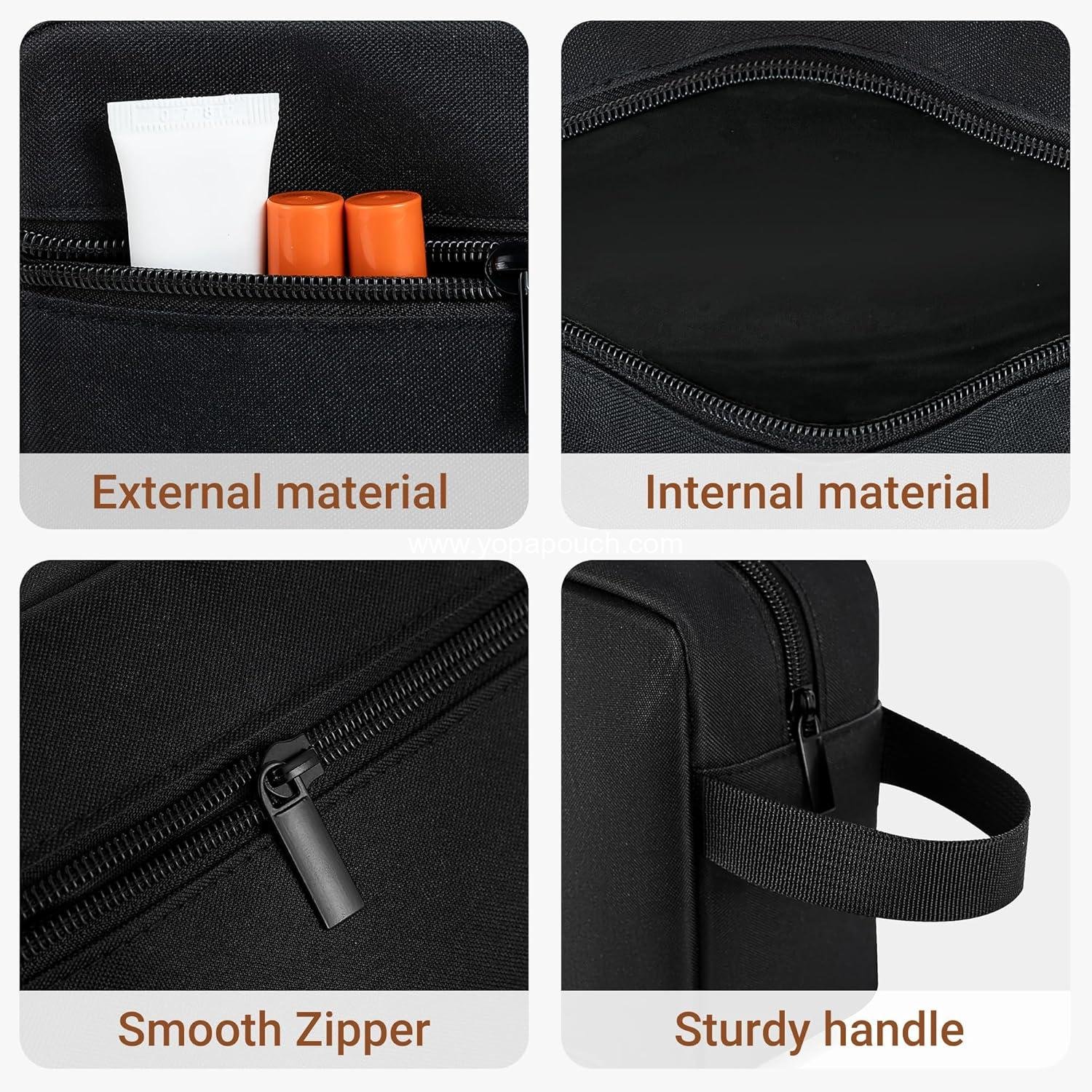 Wholesale Lightweight Travel Toiletry Bag for Women and Men, Hanging Dopp Kit with Shaving Compartment, Cosmetic Organizer, Small Tool Bag Travel Essentials, Gifts for Men (Black) Manufacturer