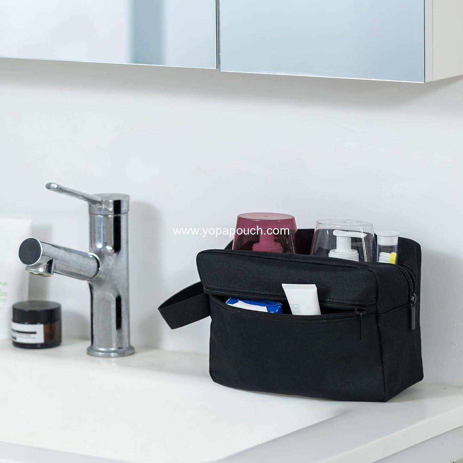 Wholesale Lightweight Travel Toiletry Bag for Women and Men, Hanging Dopp Kit with Shaving Compartment, Cosmetic Organizer, Small Tool Bag Travel Essentials, Gifts for Men (Black) Manufacturer