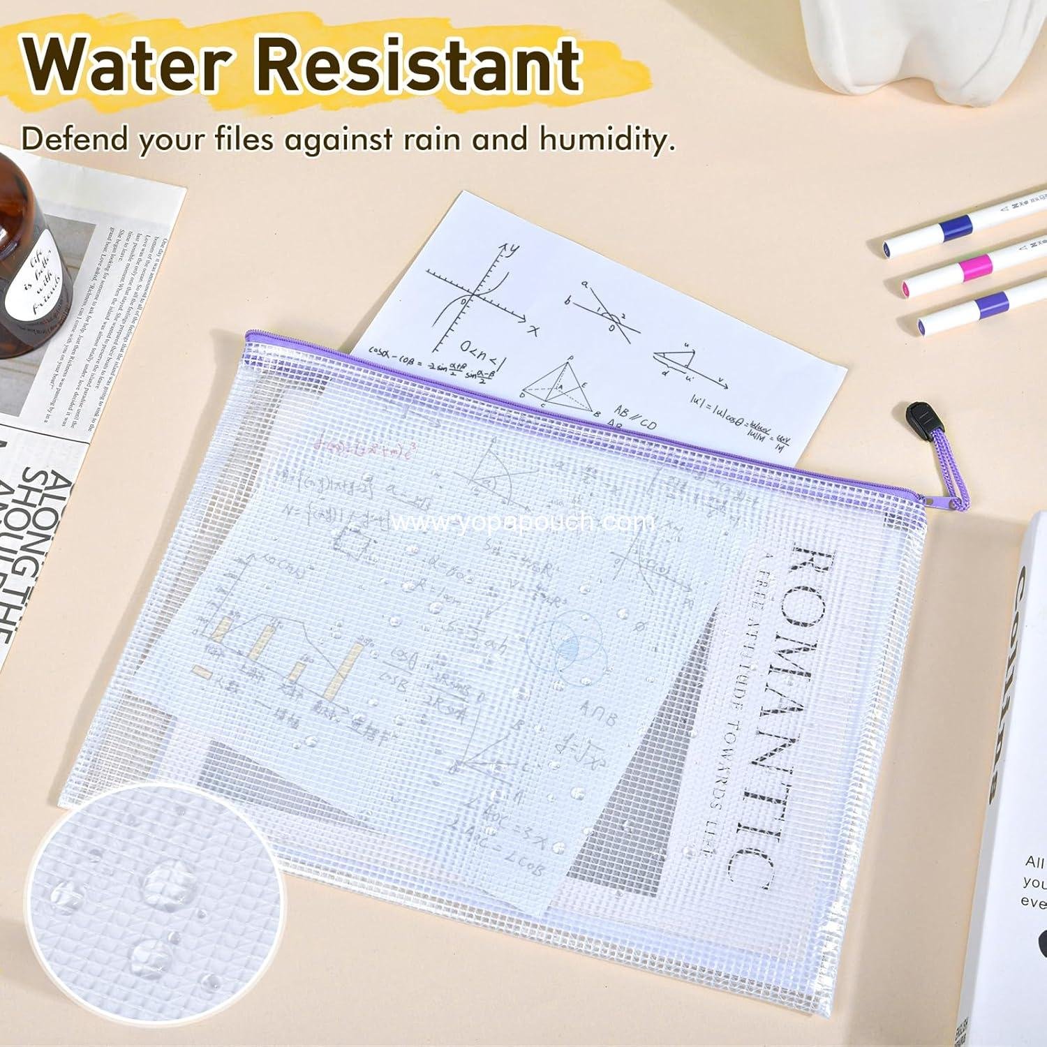 Wholesale 26pcs Mesh Zipper Pouch Bags, 8 Sizes Clear Waterproof Storage Pouches for Organizing Office, School, Home, and Travel Supplies - Manufacturer