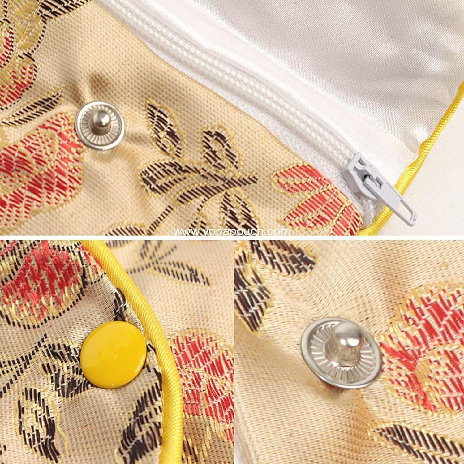 Wholesale 9 Pack Jewelry Purse Pouch Gift Bags Silk Brocade Embroidered in Multiple Colors (Small, Medium, Large) - Supplier