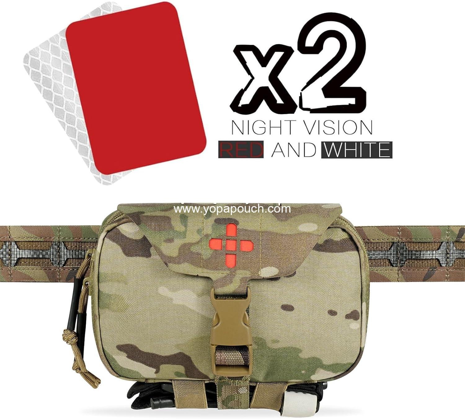 Wholesale Rapid Deployment Tactical MOLLE Trauma Kit Pouch - Quick Release Tear-Off Medical First Aid Organizer with Red Identification for Emergency Survival Activities Supplier