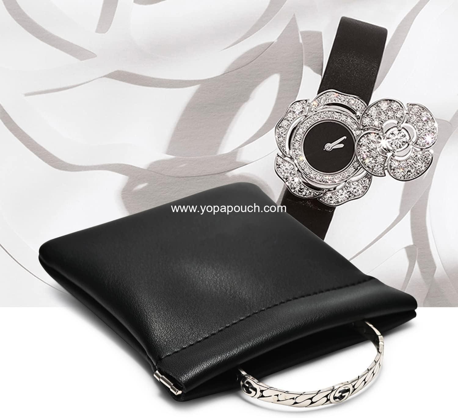 Wholesale PU Leather Jewelry Travel Bag Pouch for Christmas and Wedding Party Favors (Large, Black) - Supplier