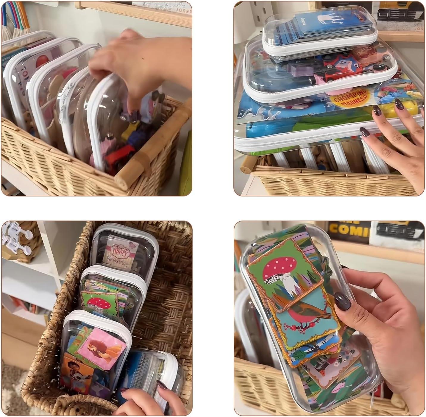 Wholesale Clear Hard Shell Zipper Case 3PCS Transparent Zipper Pouches Hard Side Plastic Organizer Portable Travel Storage Set Supplier