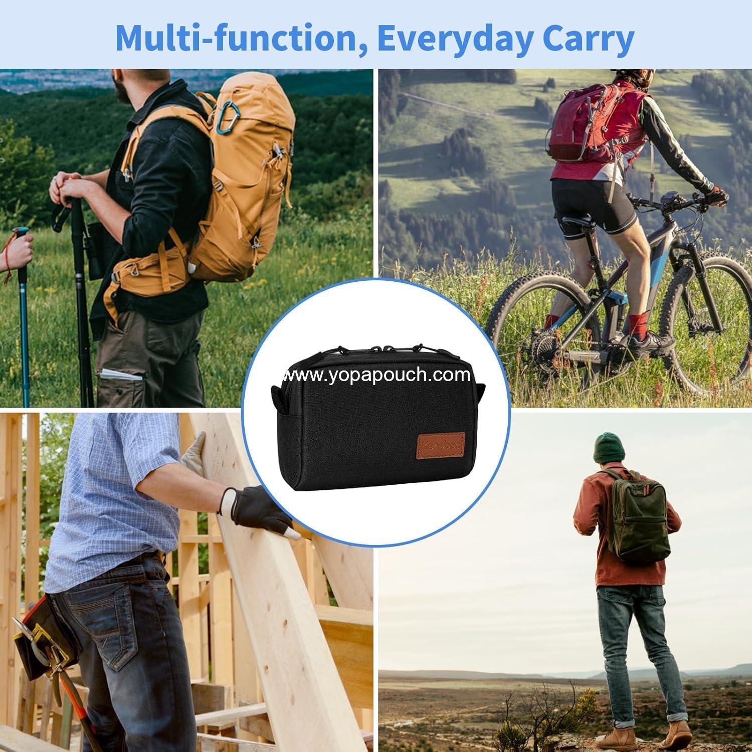 Wholesale Water Resistant Heavy Duty Nylon Waist Pack Pouch for Men and Women with YKK Zippers for Travel and Hiking - Supplier