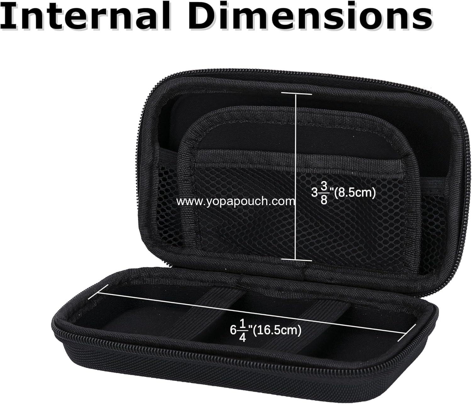 OEM Hard Shell Protection Case Electronic Accessories Organizer Pouch for MacBook Air, Pro Adapter, Chargers, Cables, Power Bank, Sandisk Portable SSD, SD Card (Black) - Supplier