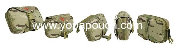 Wholesale Rapid Deployment Tactical MOLLE Trauma Kit Pouch, Quick Release Tear-Off Medical First Aid Organizer with Red Identifier for Emergency Survival Activities Supplier