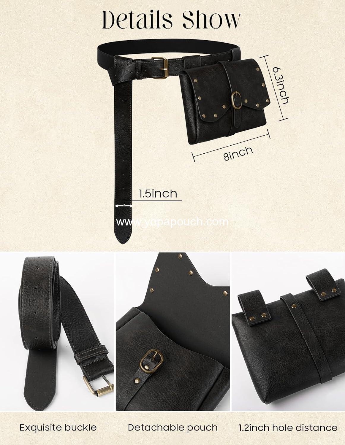 Wholesale Renaissance Belt Pouch Pirate Viking Medieval Accessories - 6x8 inches - Supplier