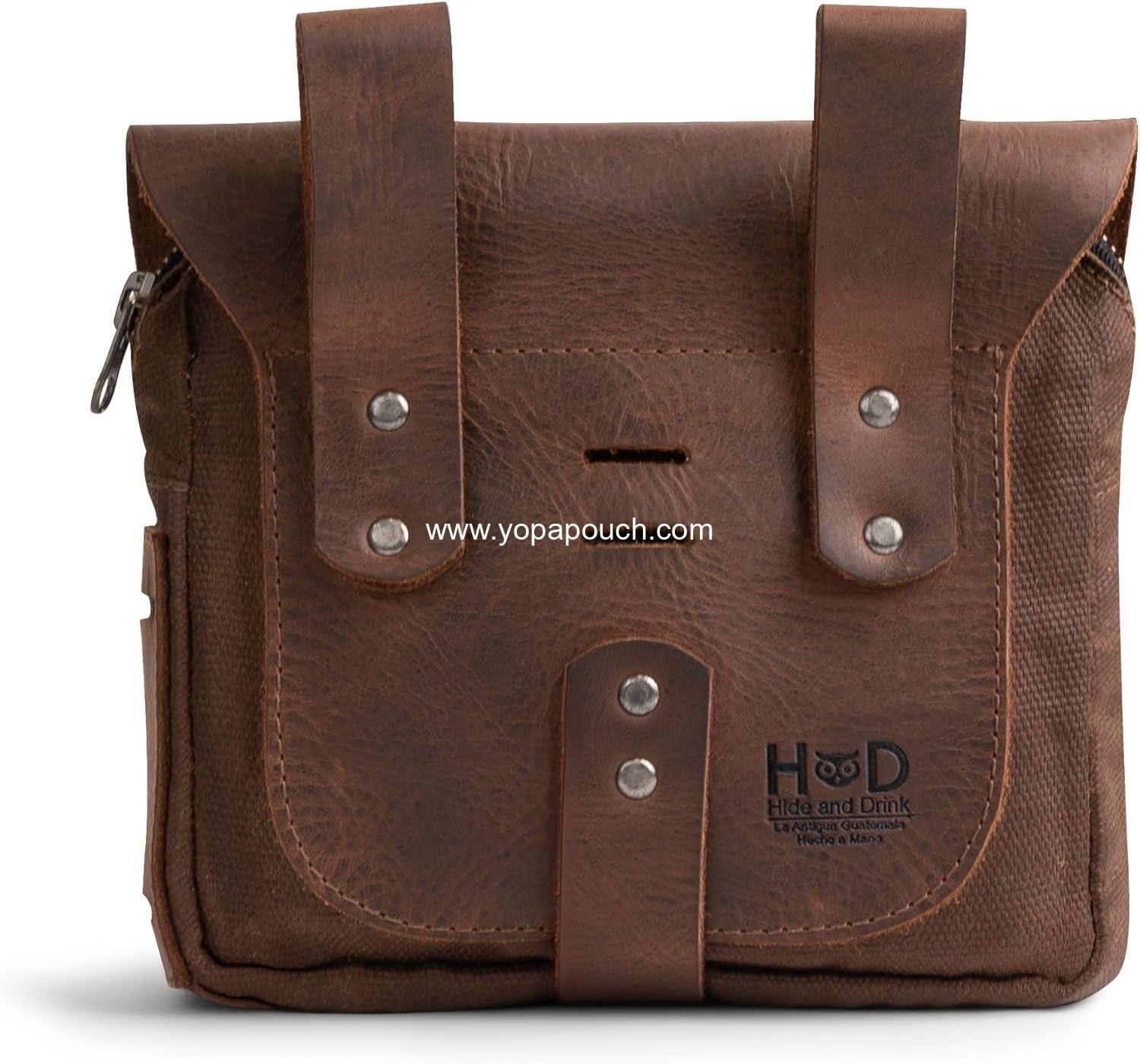 Wholesale Survival Camping Pouch, Belt Loop Rustic Tool Bag, Weather Resistant Outdoor Accessory, Traveling Essential, Waxed Canvas, Handmade Supplier