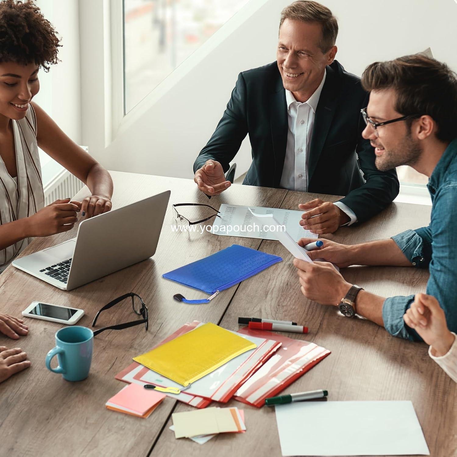 Wholesale 35pcs Water Resistant Zipper Pouches, Small Pencil Cases for Office, School Supplies, and Travel Accessories in 12 Colors - Supplier