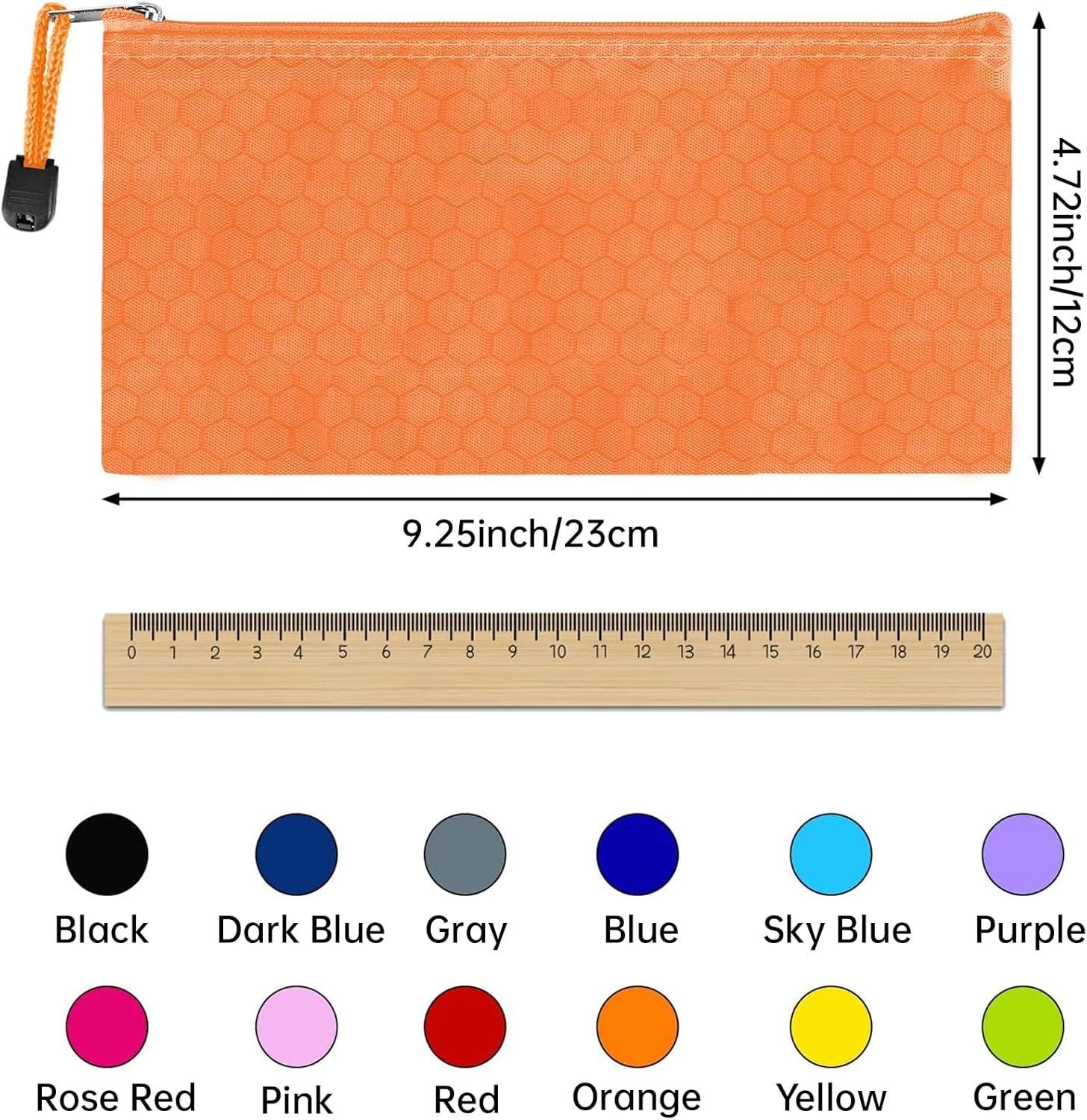 Wholesale 35pcs Water Resistant Zipper Pouches, Small Pencil Cases for Office, School Supplies, and Travel Accessories in 12 Colors - Supplier