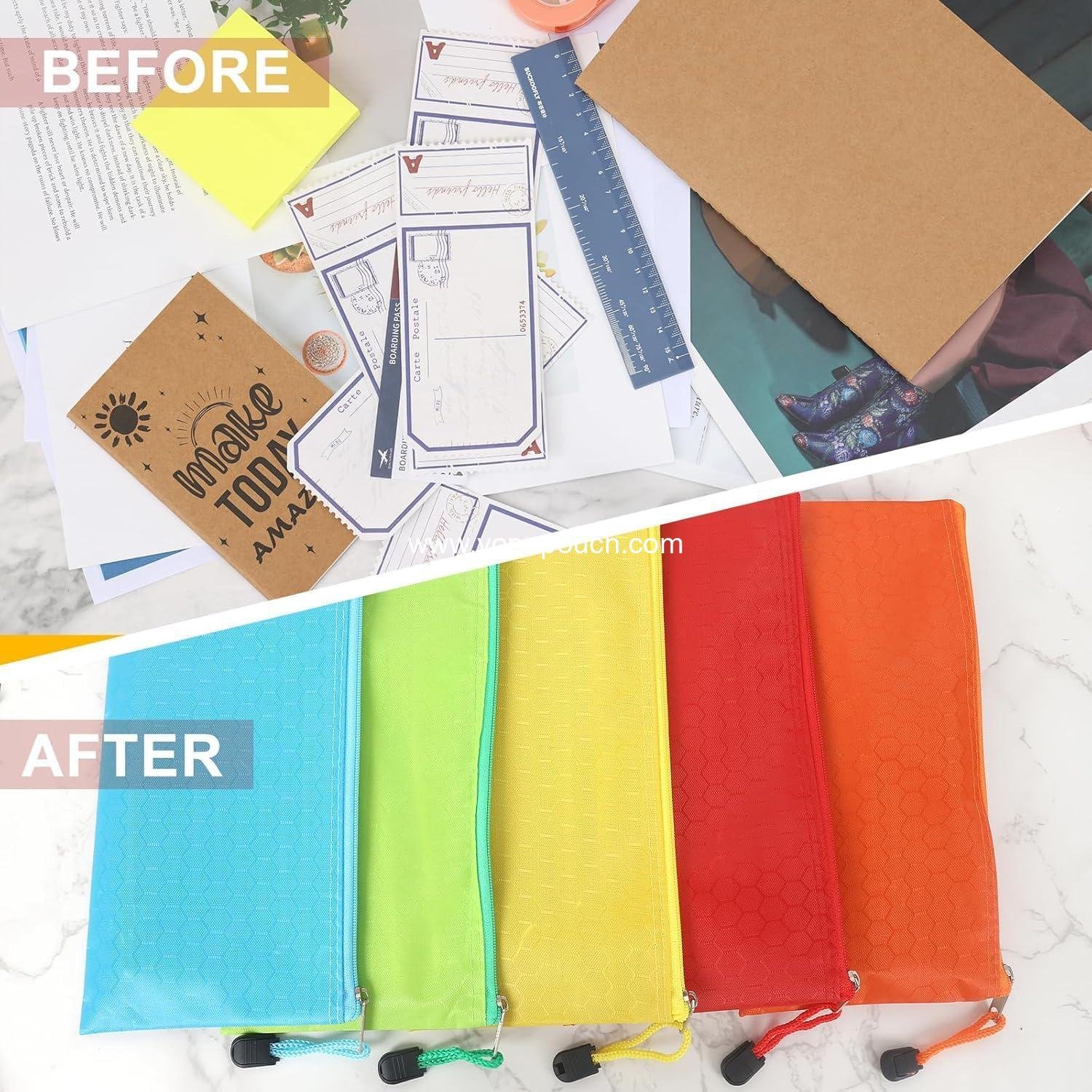 Wholesale 35pcs Water Resistant Zipper Pouches, Small Pencil Cases for Office, School Supplies, and Travel Accessories in 12 Colors - Supplier