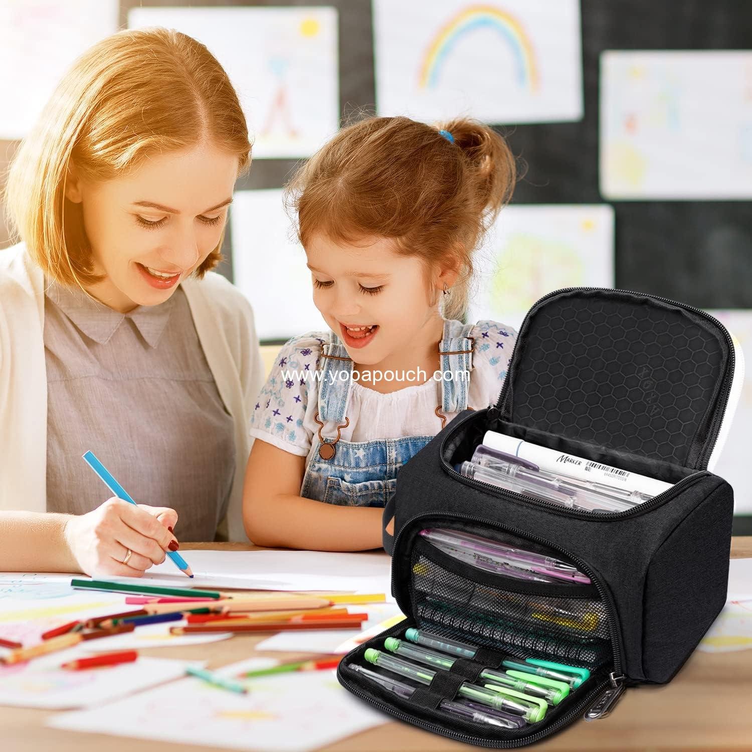 Wholesale Large Capacity Pencil Case Organizer, Multifunctional Extra Big Pencil Pouch with Compartments, Travel-Friendly Stationery Bag for Men, Women, Boys, and Girls (Black) - Manufacturer