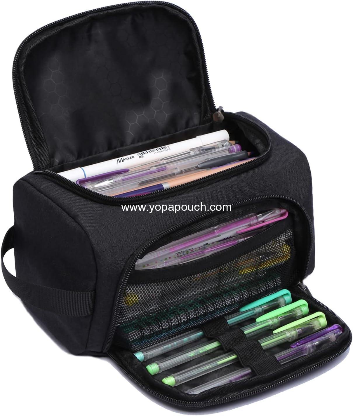 Wholesale Large Capacity Pencil Case Organizer, Multifunctional Extra Big Pencil Pouch with Compartments, Travel-Friendly Stationery Bag for Men, Women, Boys, and Girls (Black) - Manufacturer
