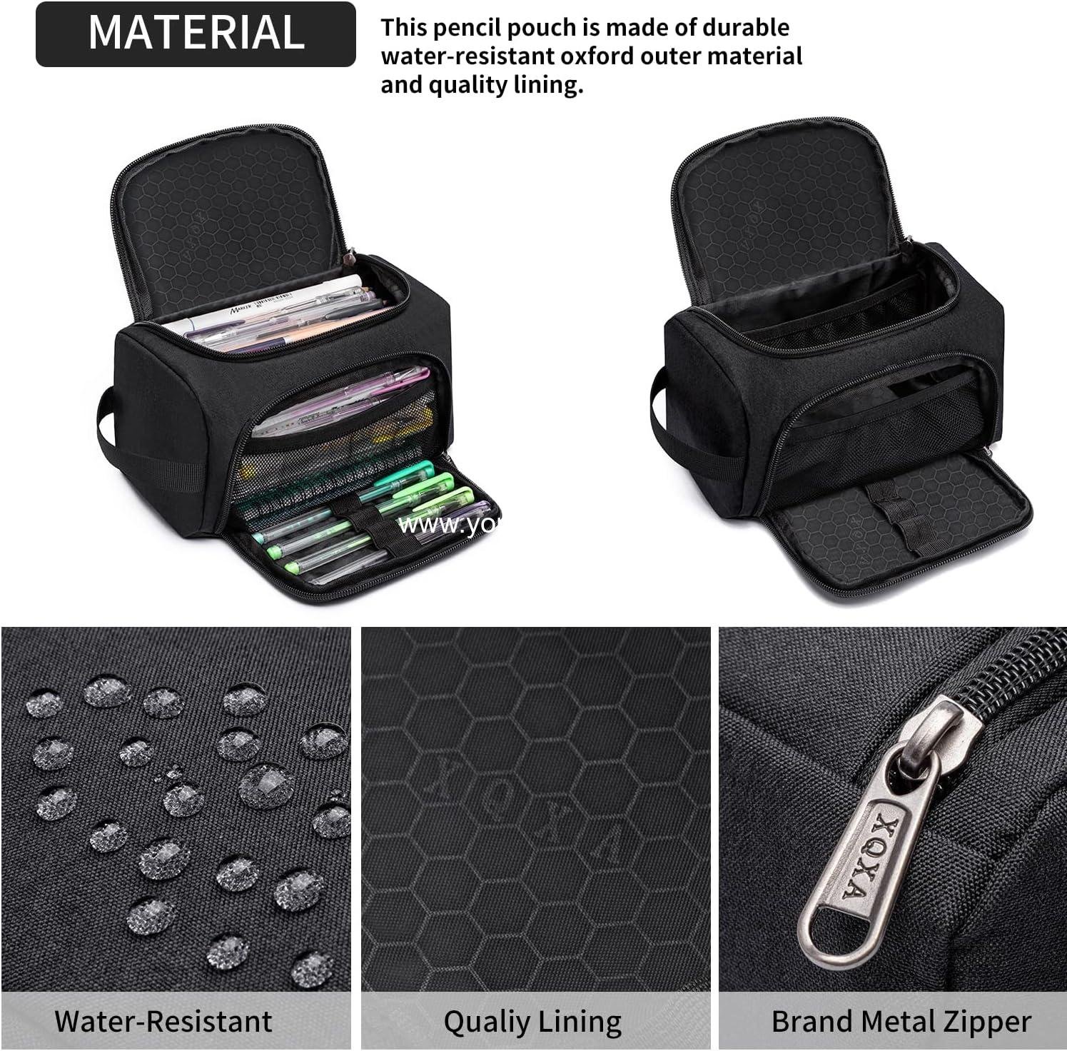 Wholesale Large Capacity Pencil Case Organizer, Multifunctional Extra Big Pencil Pouch with Compartments, Travel-Friendly Stationery Bag for Men, Women, Boys, and Girls (Black) - Manufacturer