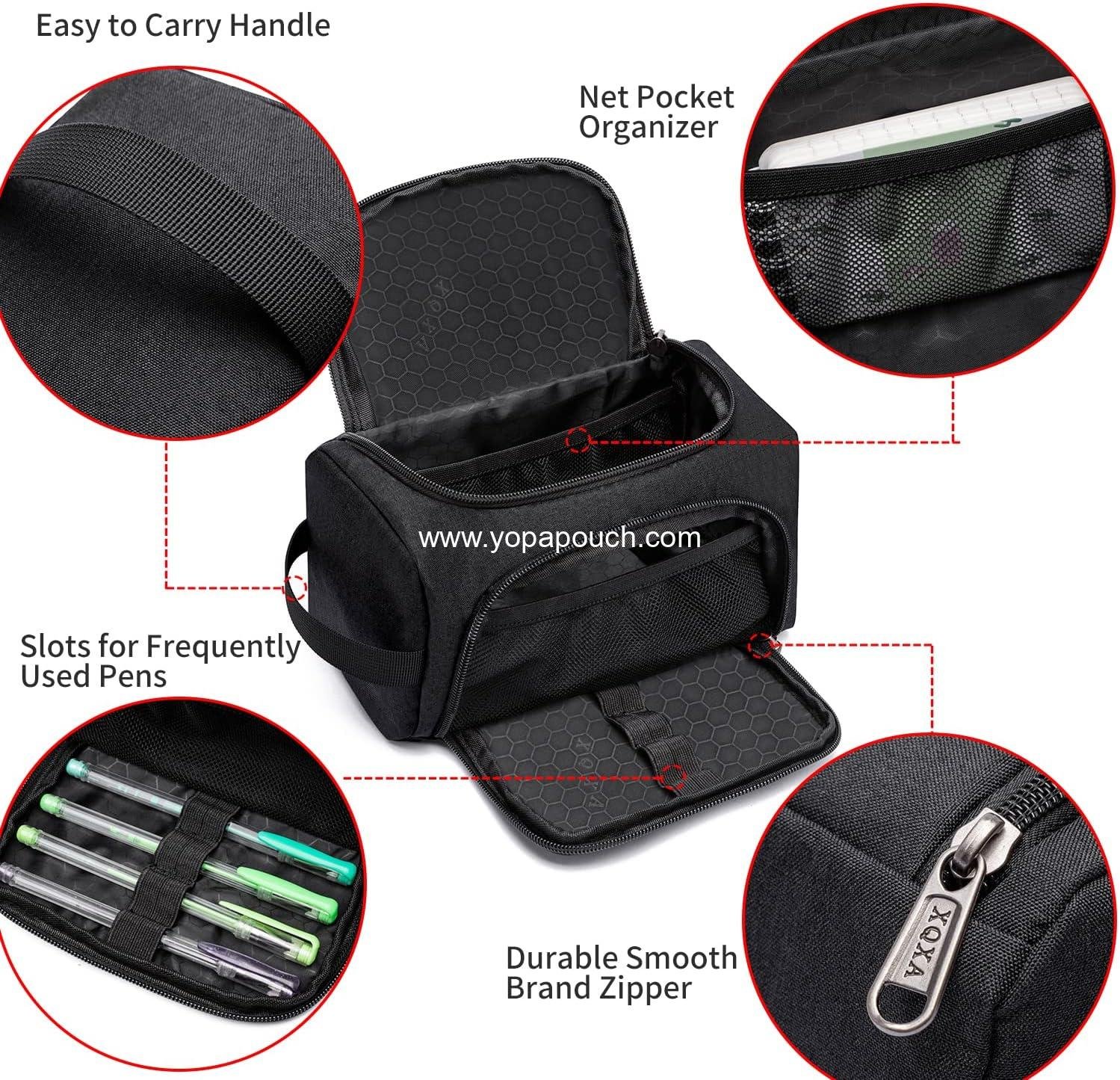 Wholesale Large Capacity Pencil Case Organizer, Multifunctional Extra Big Pencil Pouch with Compartments, Travel-Friendly Stationery Bag for Men, Women, Boys, and Girls (Black) - Manufacturer