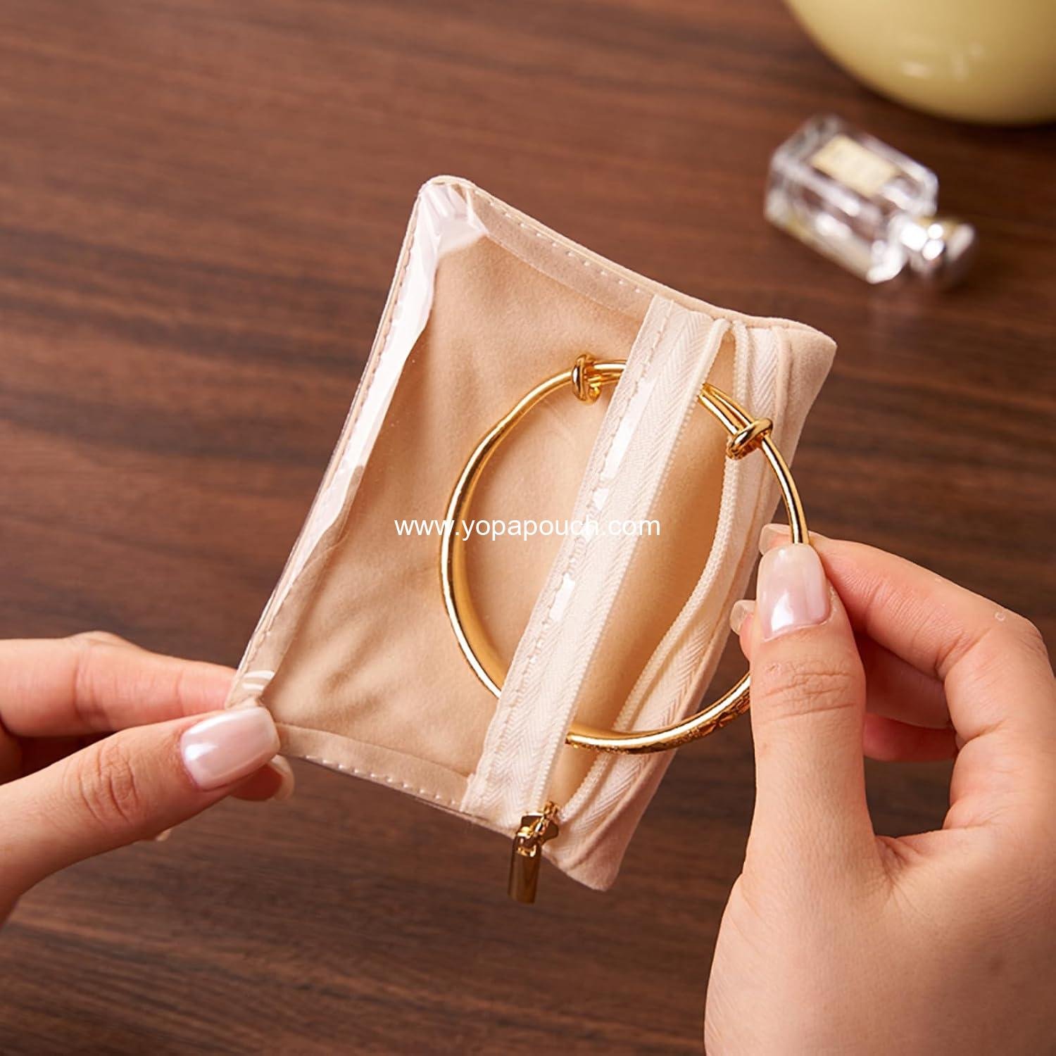 Wholesale Travel Jewelry Organizer, 6 Velvet Zipper Bags Jewelry Box for Women, Ideal Teacher Appreciation, Wedding, and Birthday Gifts, Trendy Gift Box Packaging (6 BAG) Supplier